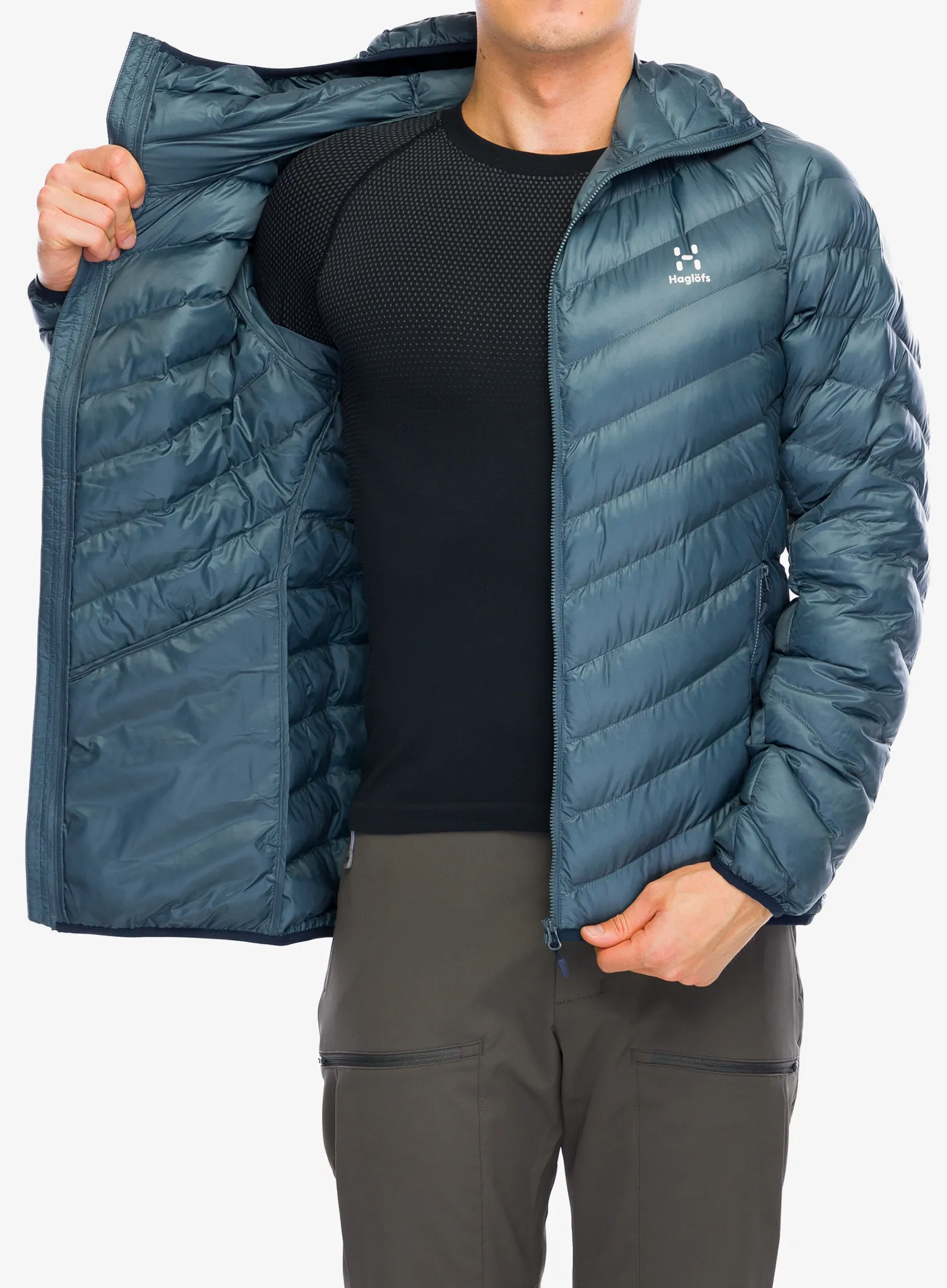 Куртка утеплена Haglofs Sarna Mimic Hood - steel blue
