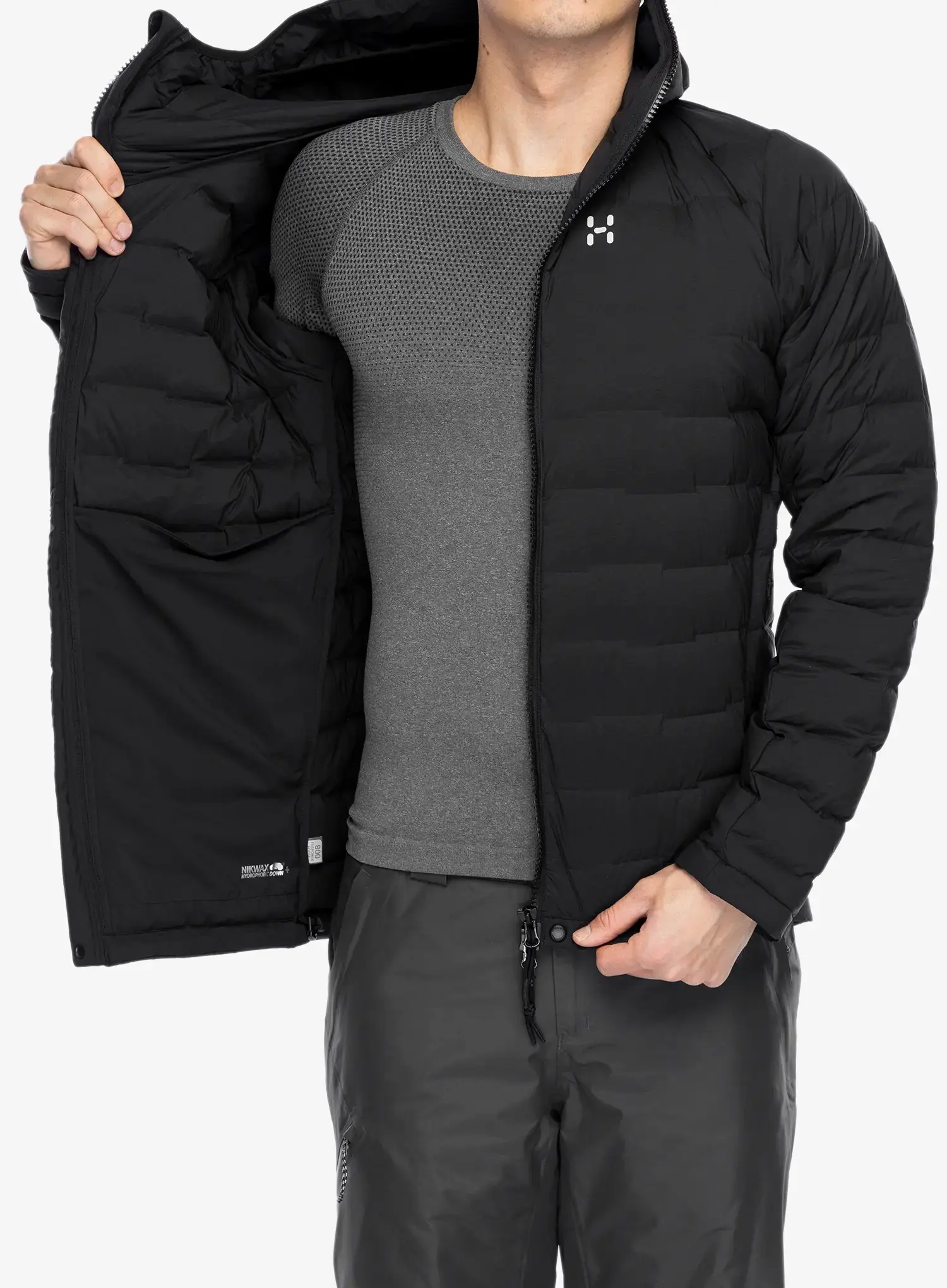 Пуховик Haglofs Spitz Down Hood - true black