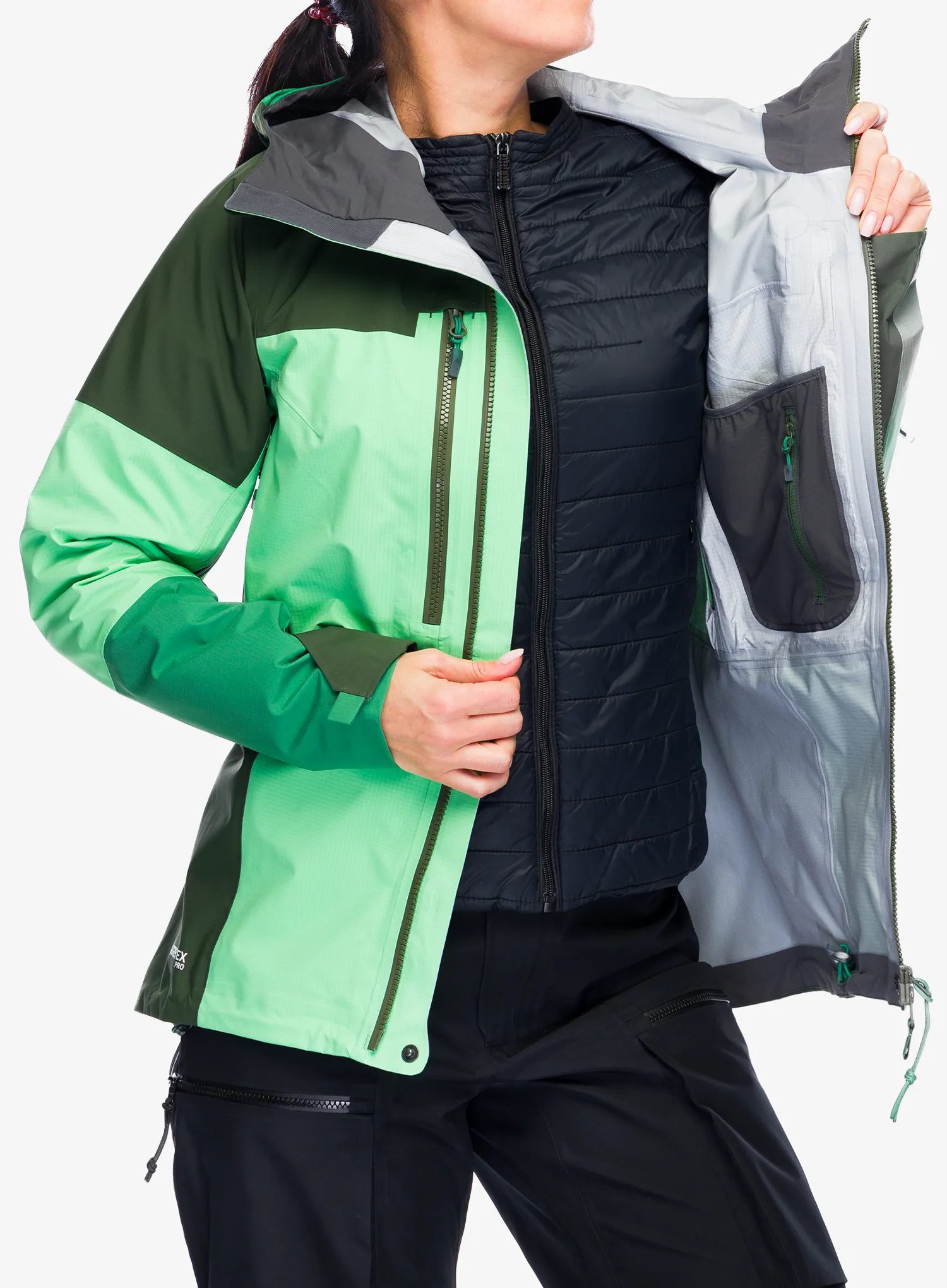 Куртка GORE-TEX Haglofs Spitz GTX PRO Jacket - mint stone/seaweed green
