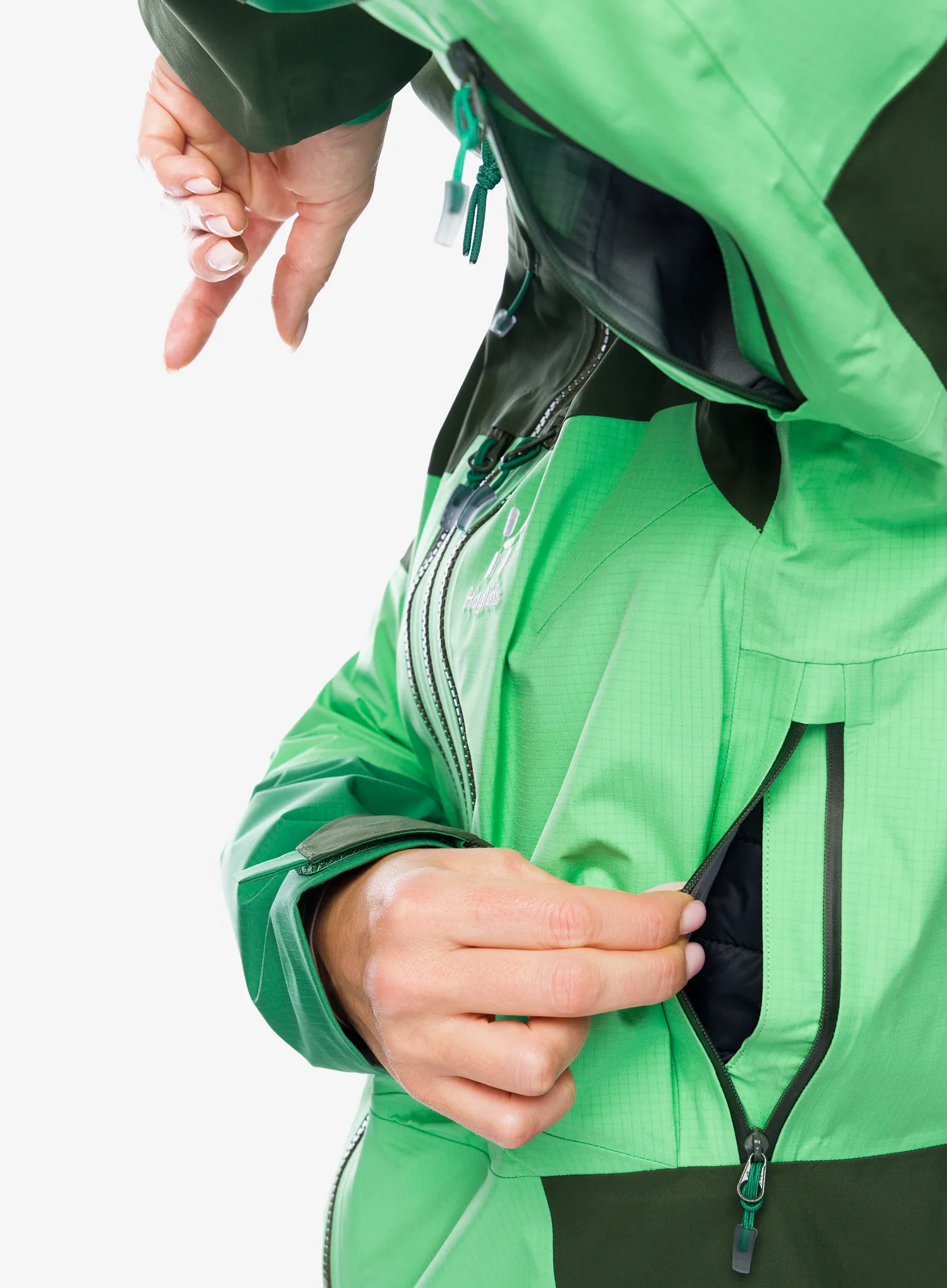 Куртка GORE-TEX Haglofs Spitz GTX PRO Jacket - mint stone/seaweed green
