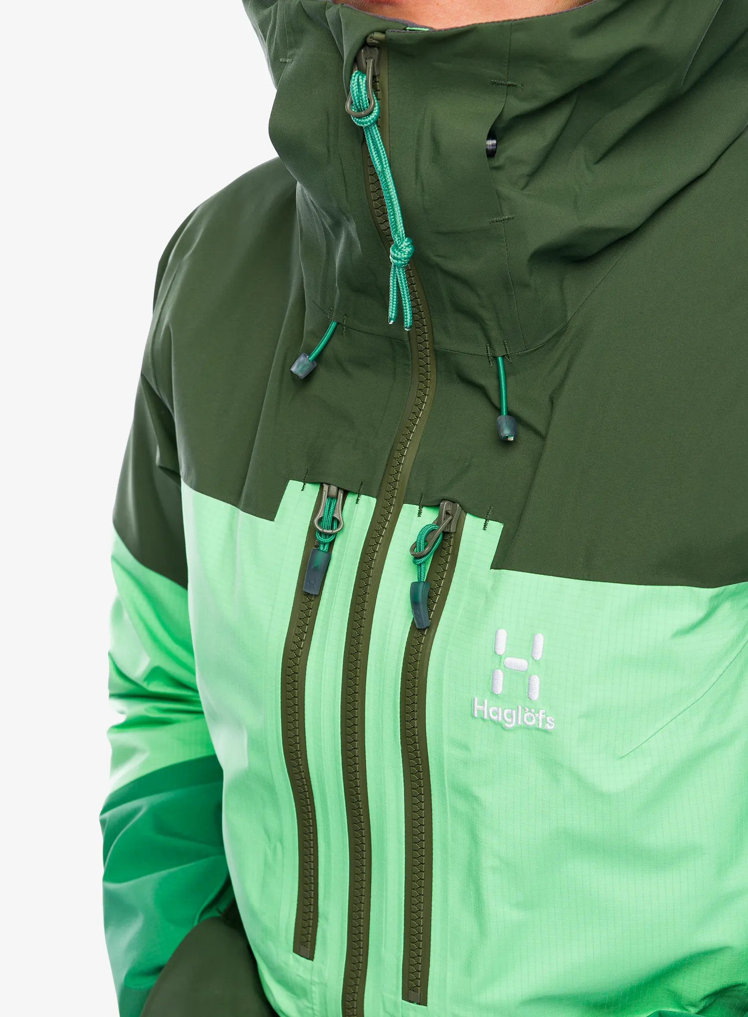 Куртка GORE-TEX Haglofs Spitz GTX PRO Jacket - mint stone/seaweed green