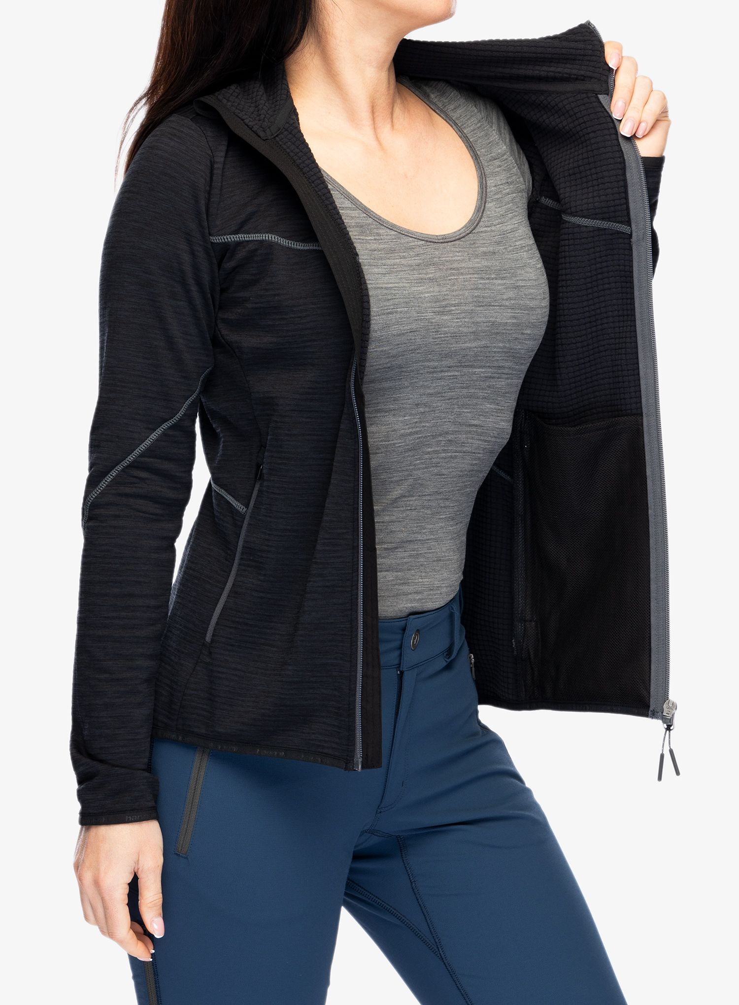 Кофта з каптуром жіноча Hannah Dagnys Hoody - anthracite mel