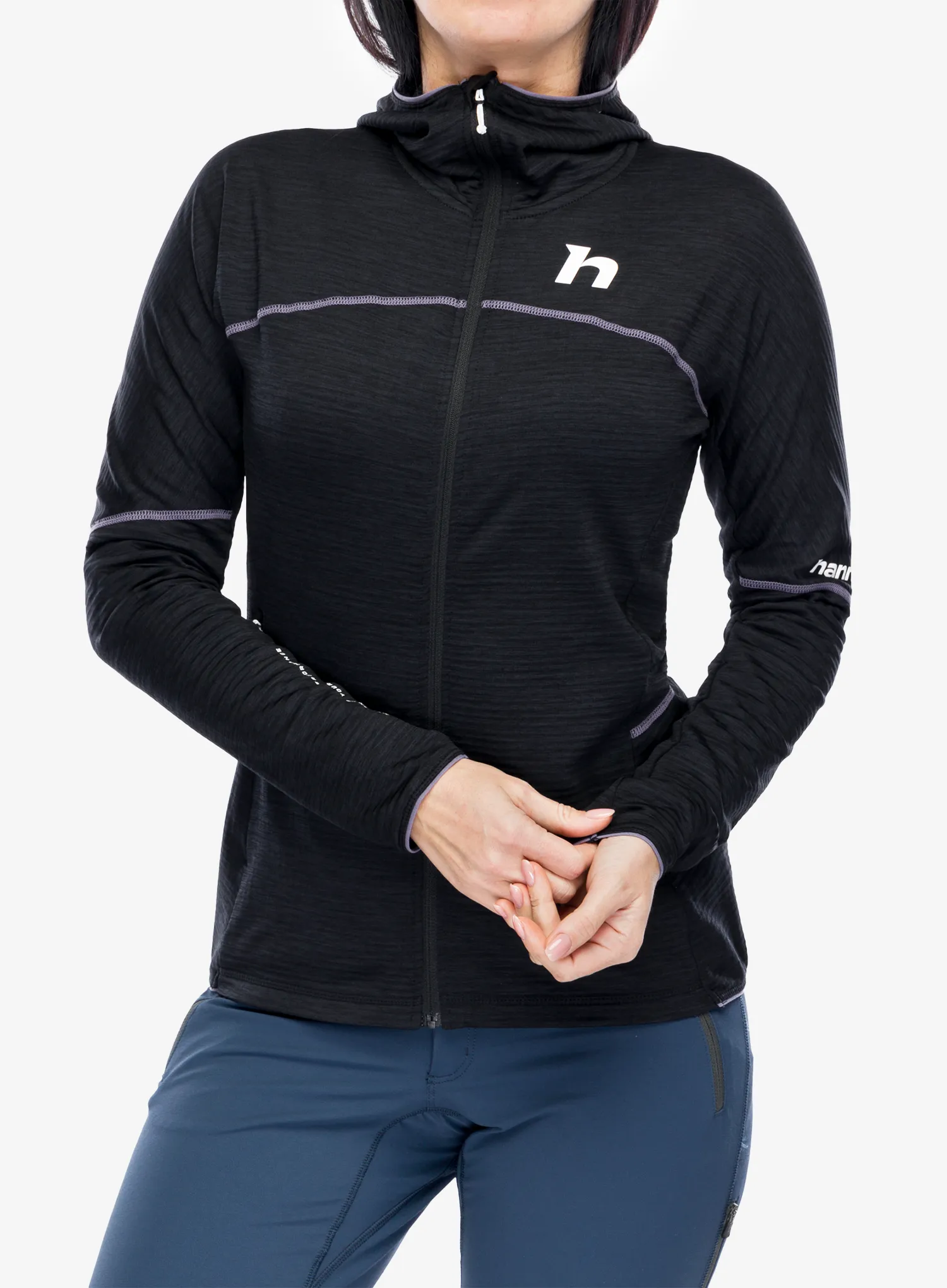 Кофта з каптуром жіноча Hannah Meda Hoody - anthracite mel