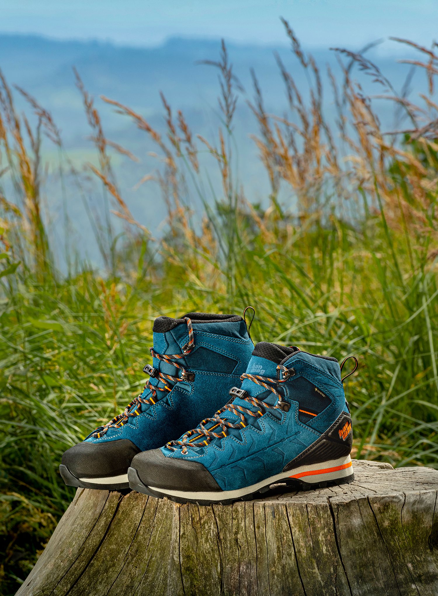 Черевики чоловічі Hanwag Makra Light GTX - seablue/orange
