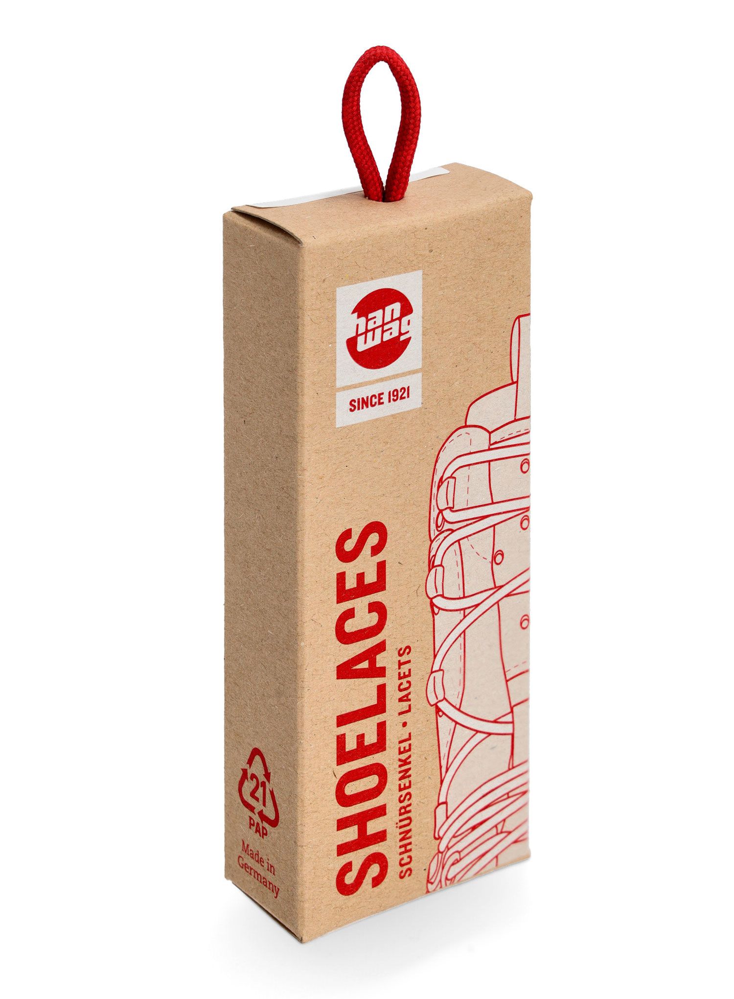 Шнурівки Hanwag Shoe Laces 220 cm - red
