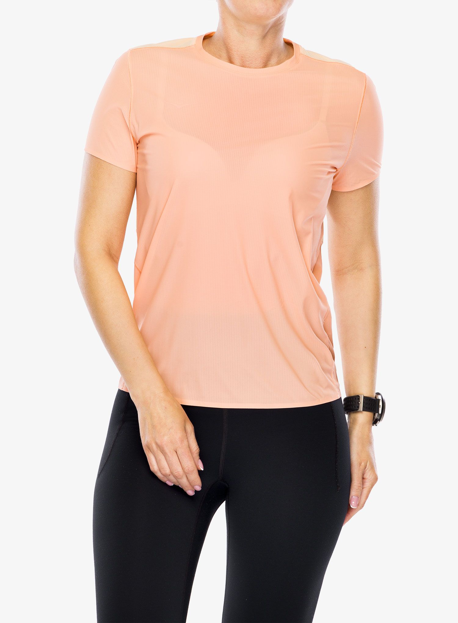Футболка для бігу жіноча Hoka Performance Run Short Sleeve - papaya