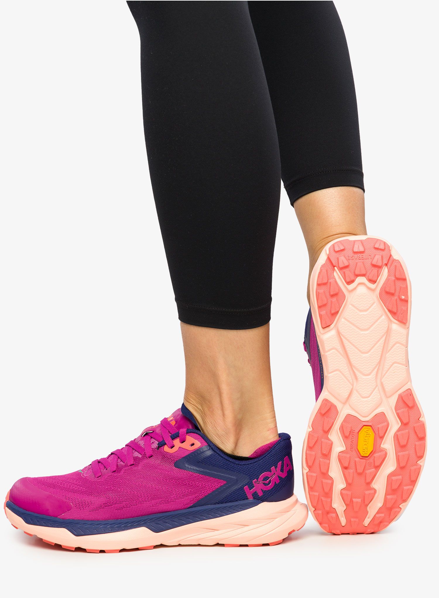 Черевики для трейлу жіночі Hoka Zinal - fest fuchsia/bellwether blu
