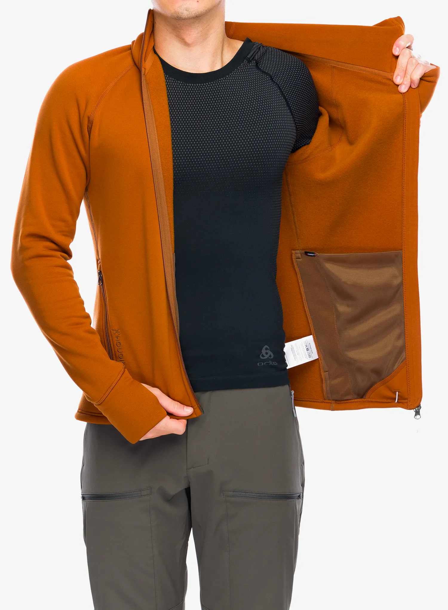 Кофта флісова з каптуром Houdini Power Houdi - cinnamon brown