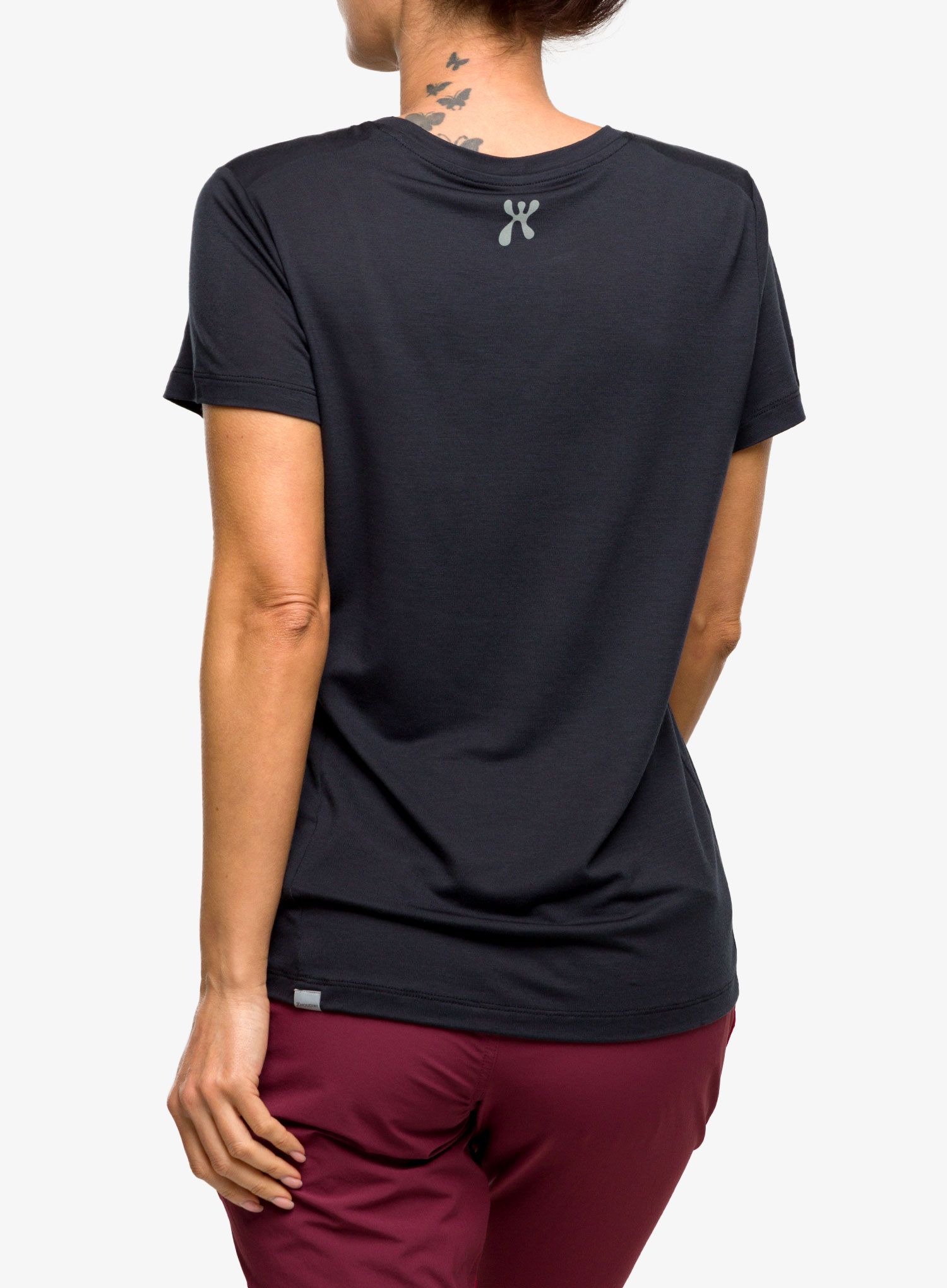 Футболка жіноча Houdini Tree Message Tee - true black/reconnect