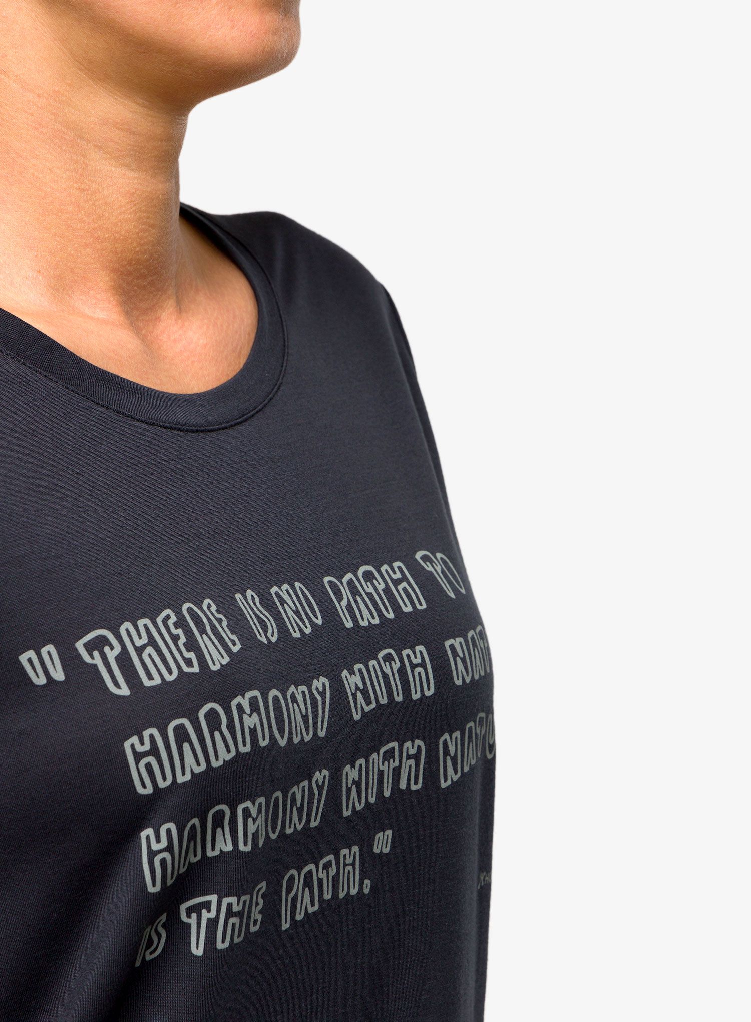 Футболка жіноча Houdini Tree Message Tee - true black/reconnect
