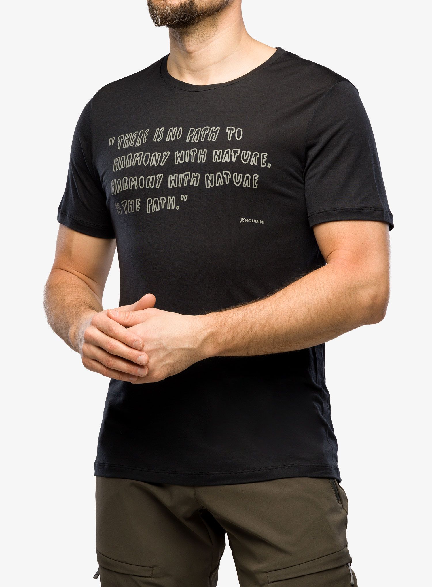 Футболка Houdini Tree Message Tee - true black/reconnect