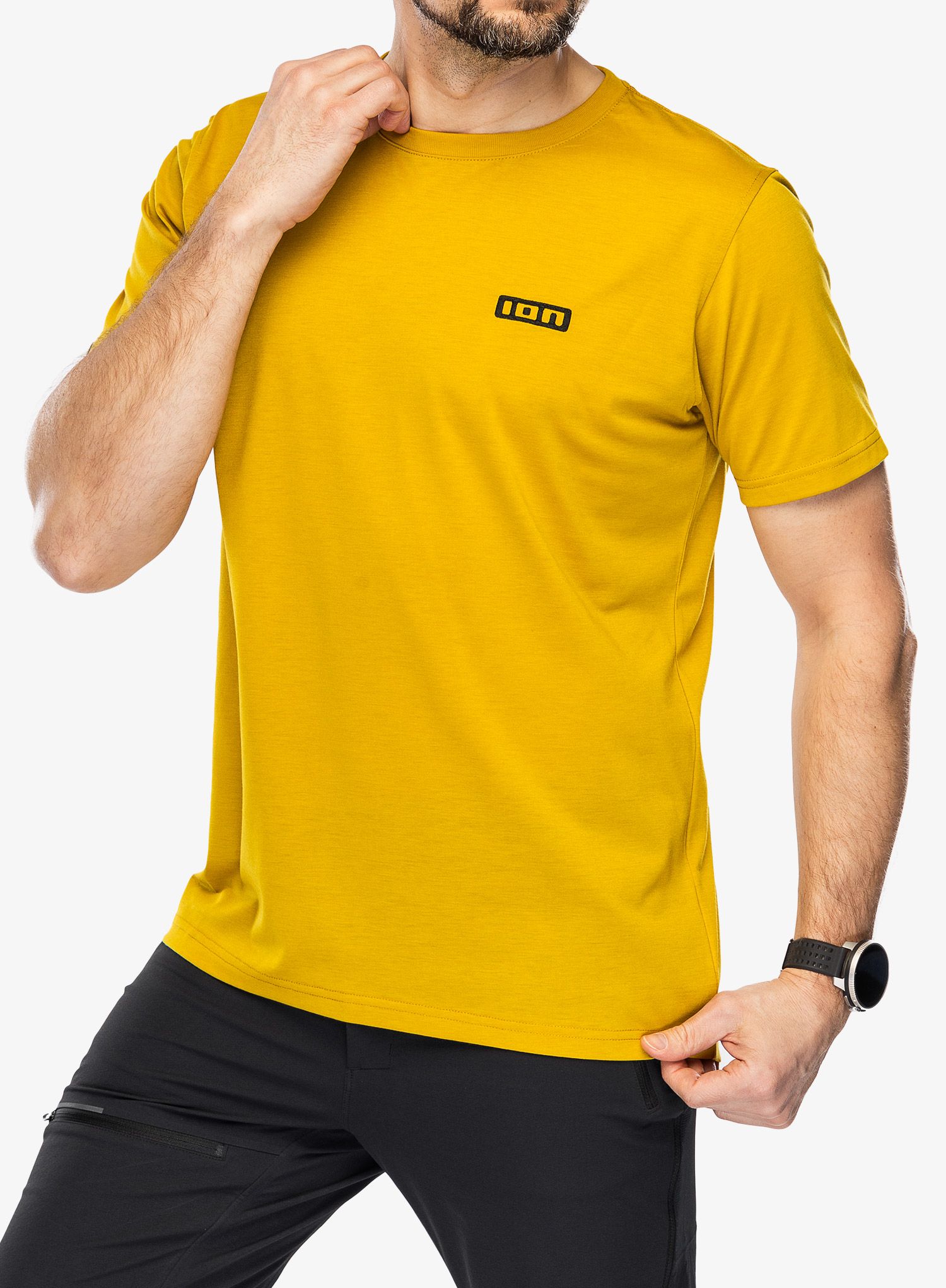 Велофутболка ION Logo SS DR - dark/amber