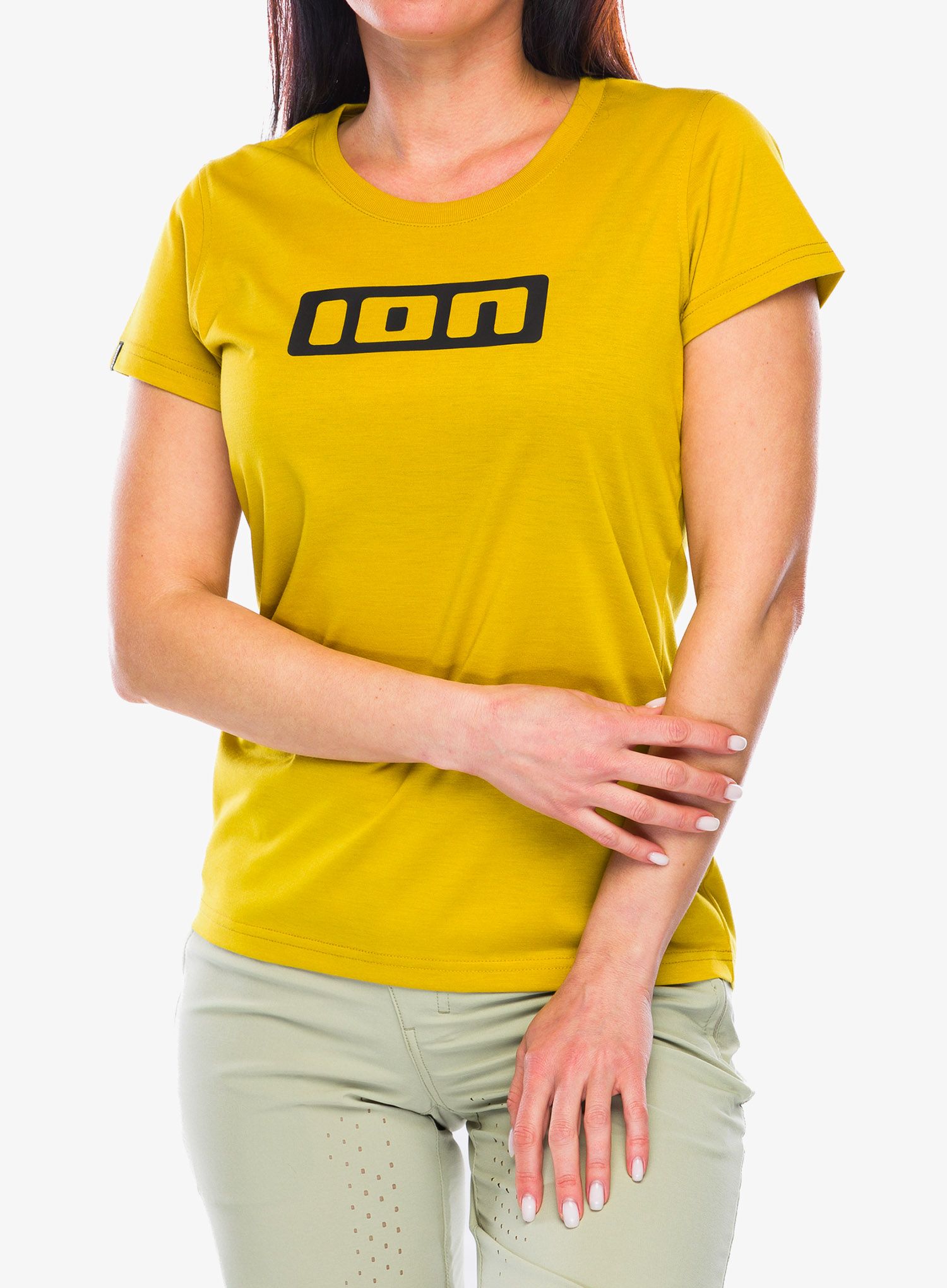 Жіноча велофутболка ION Logo SS DR - dark/amber