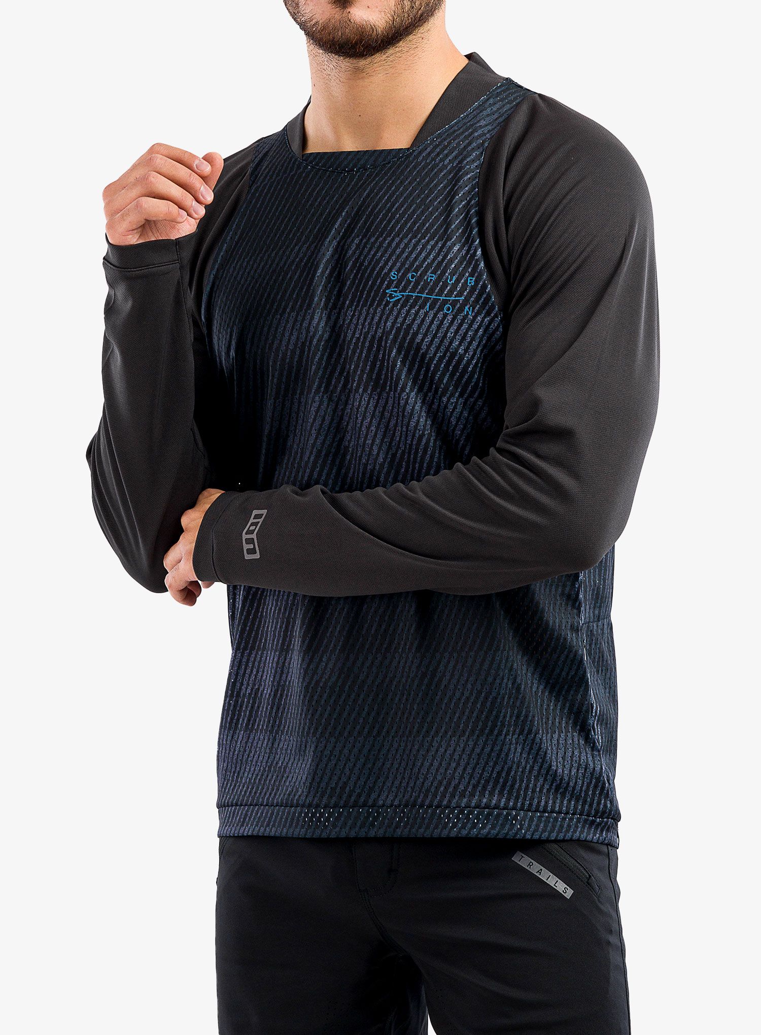 Футболка з довгими рукавами ION Scrub L/S - black