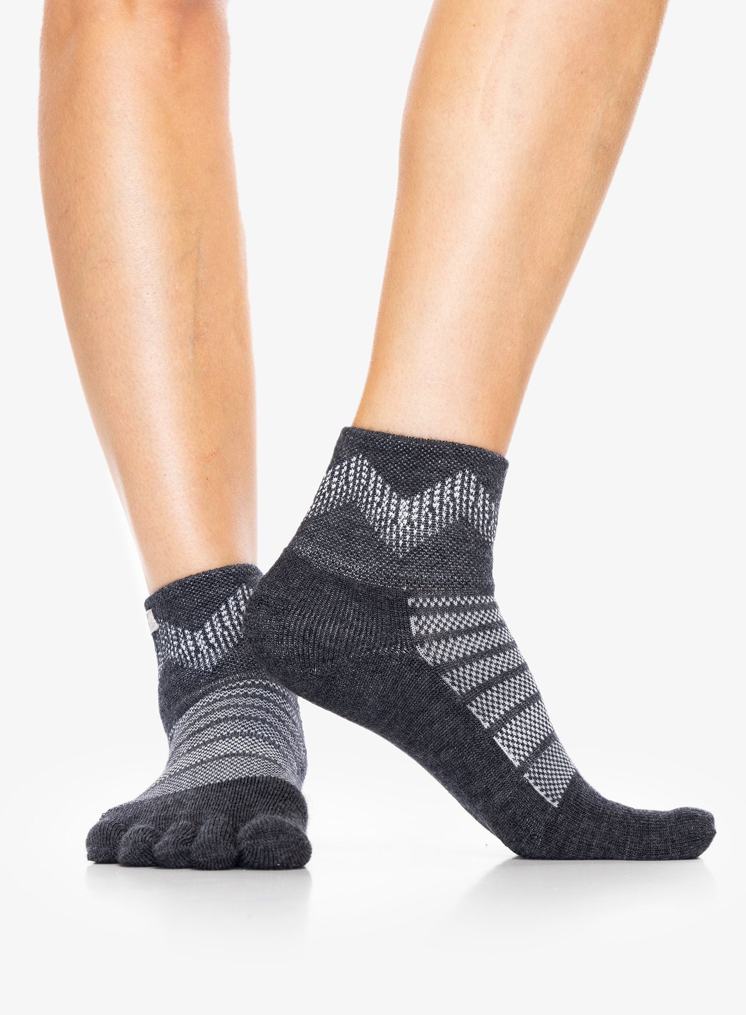 Шкарпетки з мериноса Injinji Outdoor Midweight Mini-Crew Wool - slate