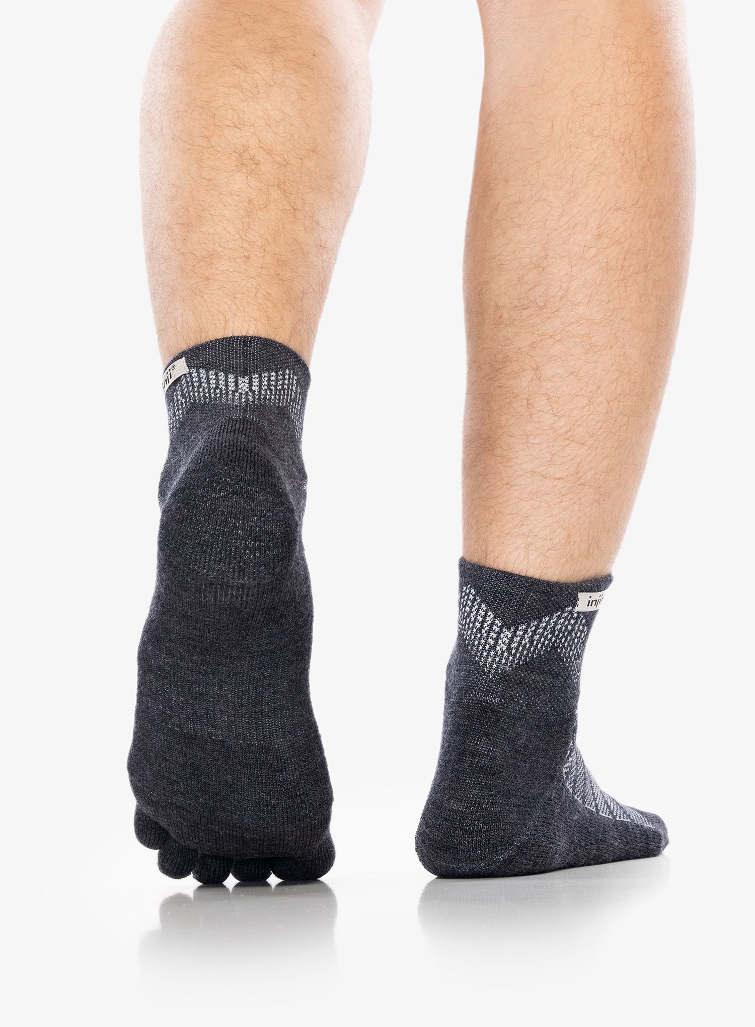 Шкарпетки з мериноса Injinji Outdoor Midweight Mini-Crew Wool - slate