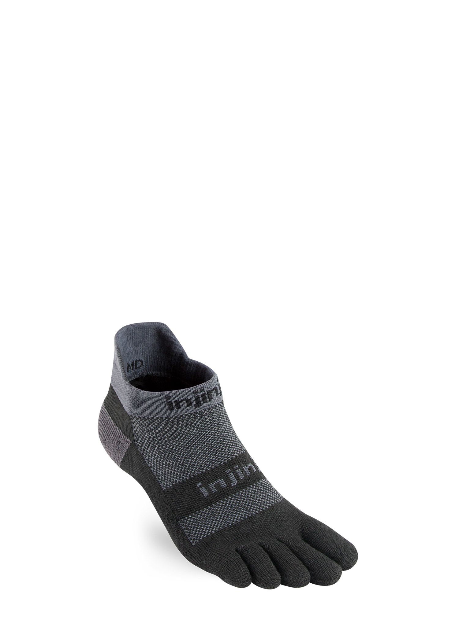 Шкарпетки для бігу Injinji Run Midweight No-Show - black/grey