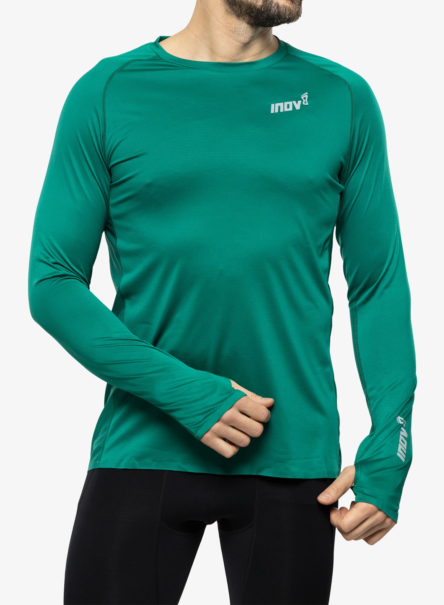 Кофта для бігу Inov-8 Base Elite LS - dark green