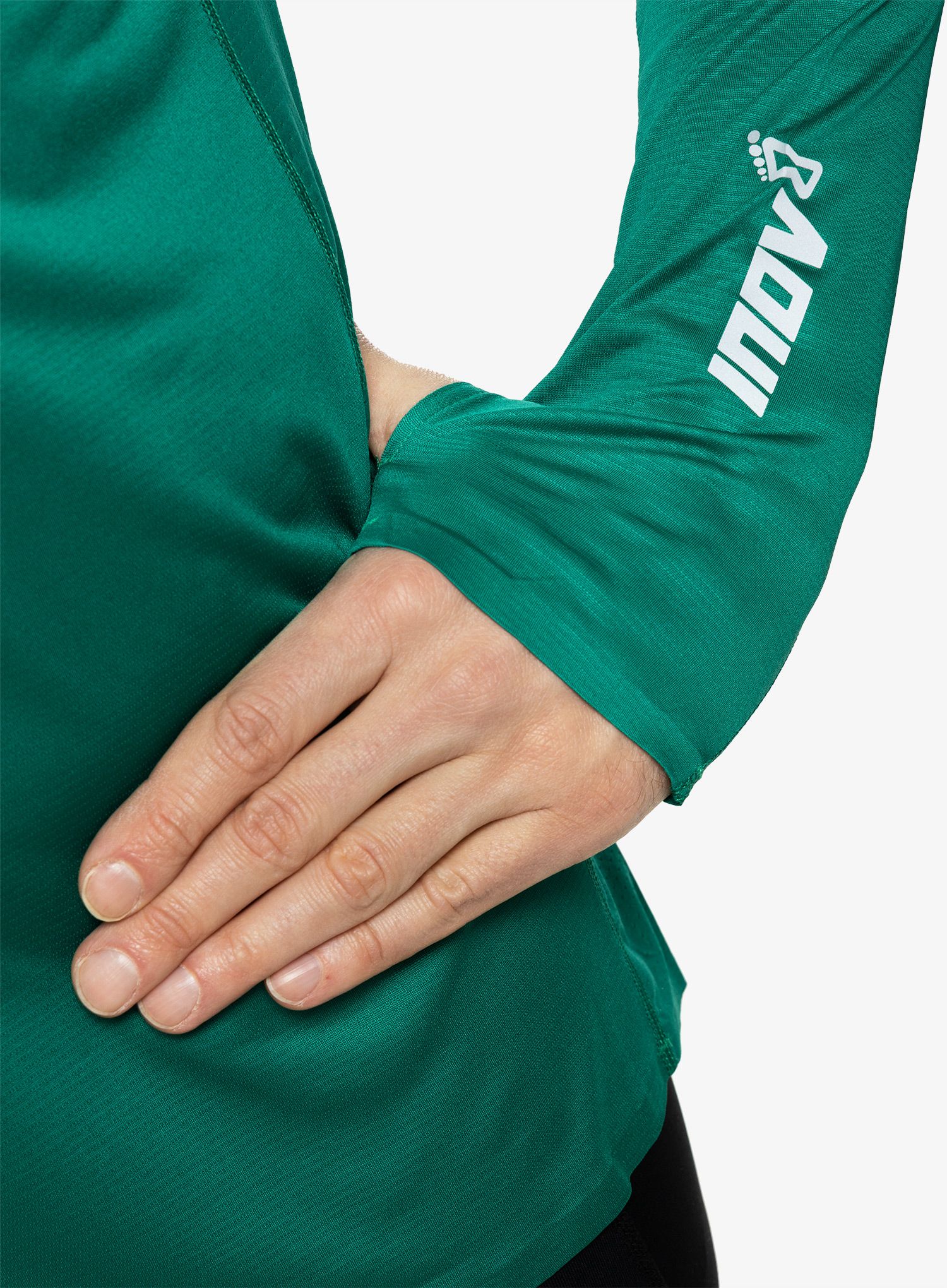 Кофта для бігу Inov-8 Base Elite LS - dark green