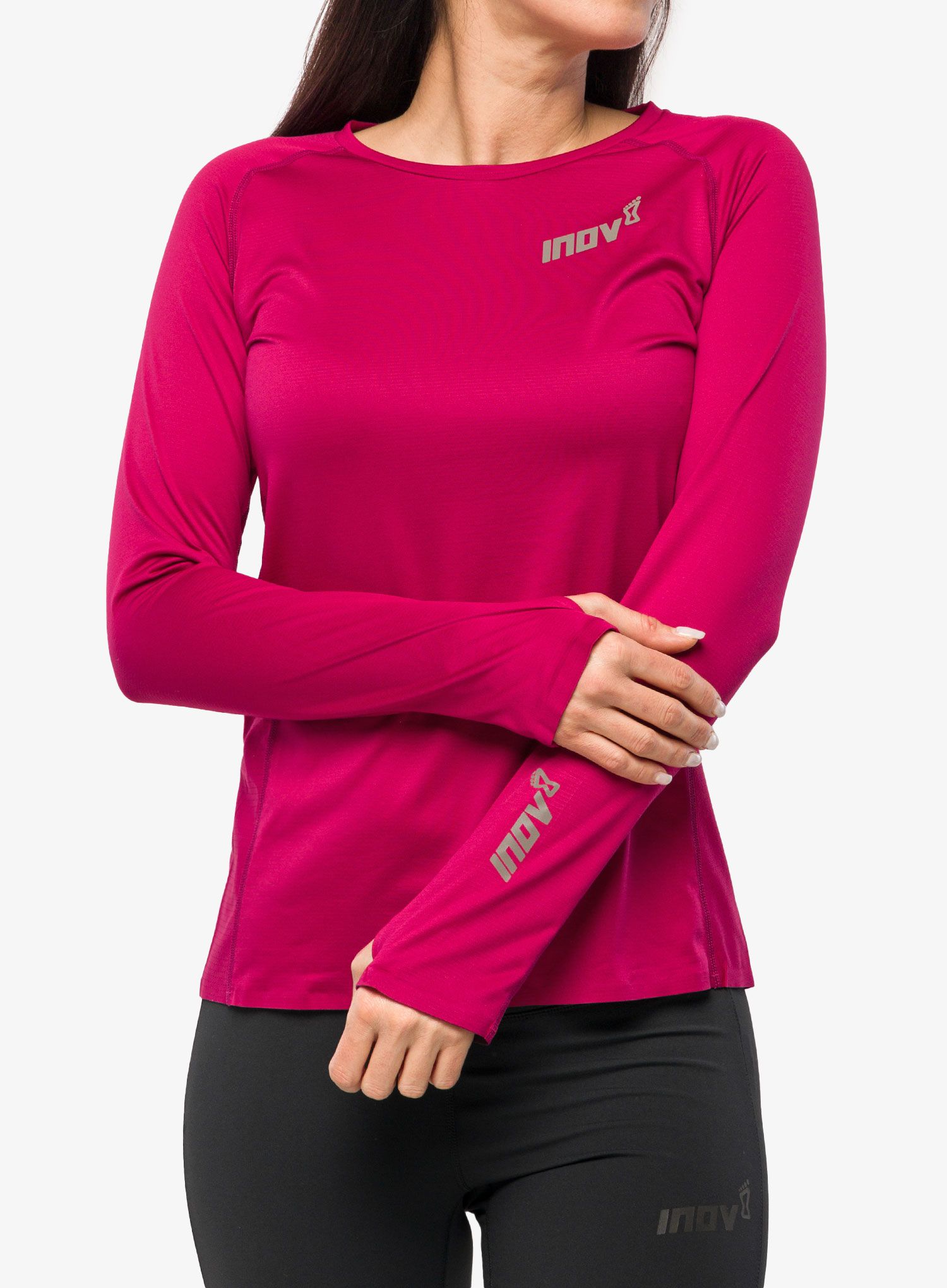 Кофта для бігу жіноча Inov-8 Base Elite LS - pink