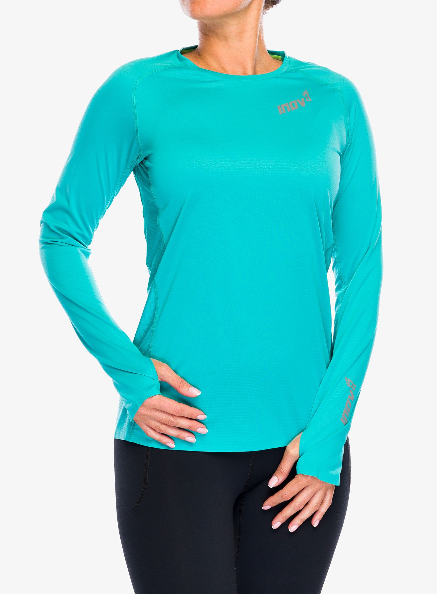 Кофта для бігу жіноча Inov-8 Base Elite LS - teal