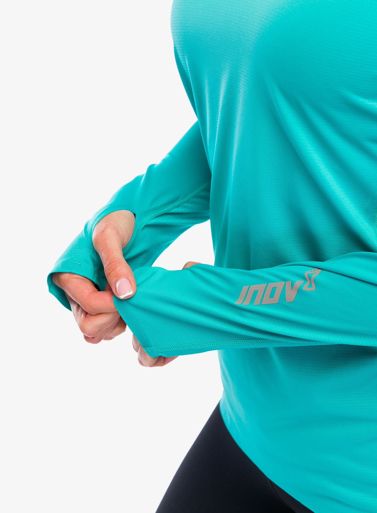 Кофта для бігу жіноча Inov-8 Base Elite LS - teal