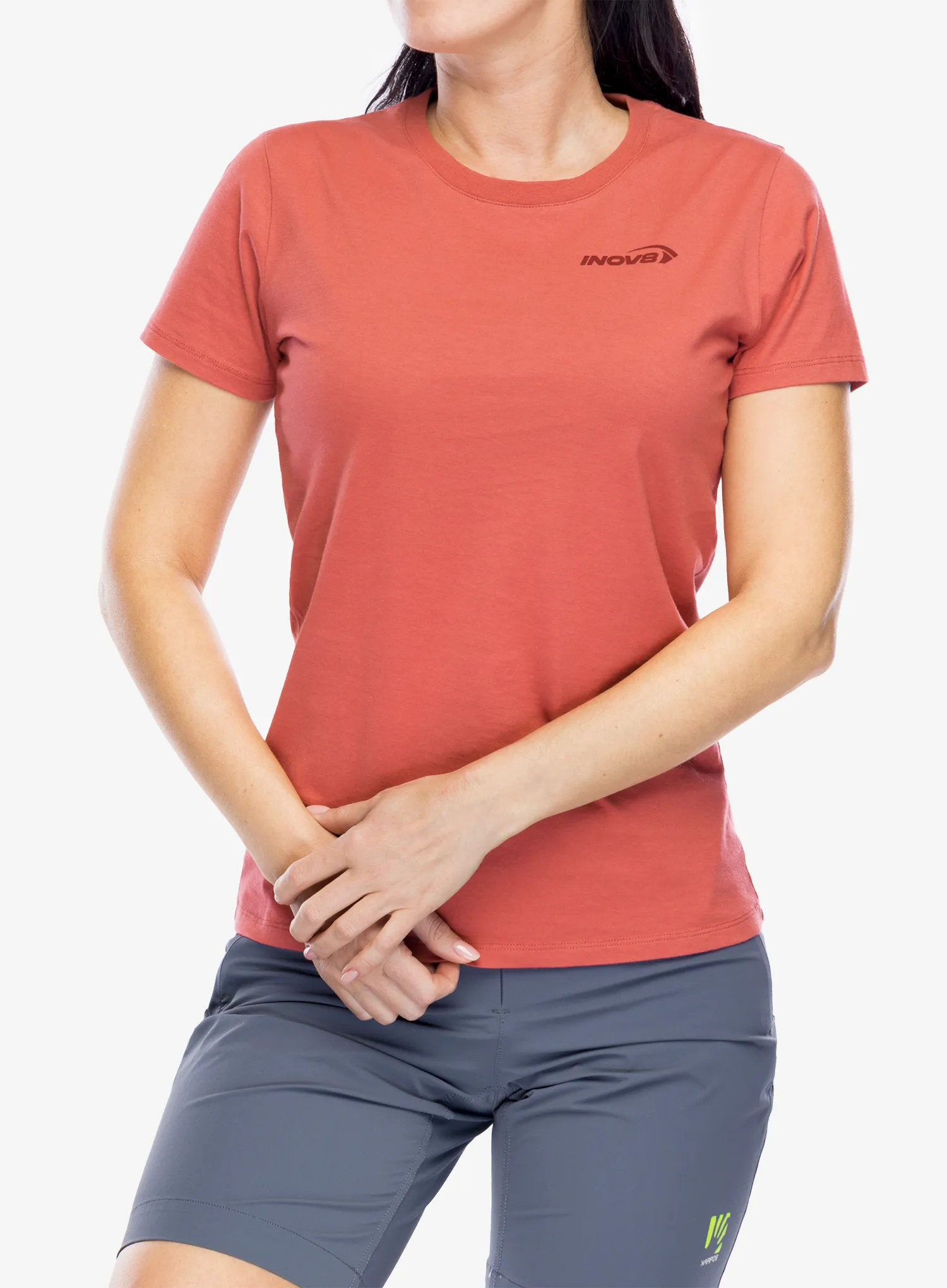 Футболка жіноча Inov-8 Graphic T-Shirt Footprints - dusty rose