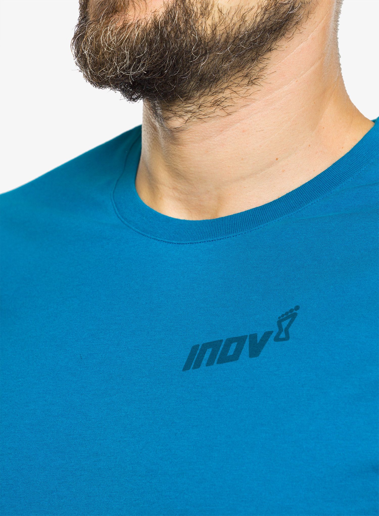 Футболка з принтом Inov-8 Graphic Tee SS Footprints - blue