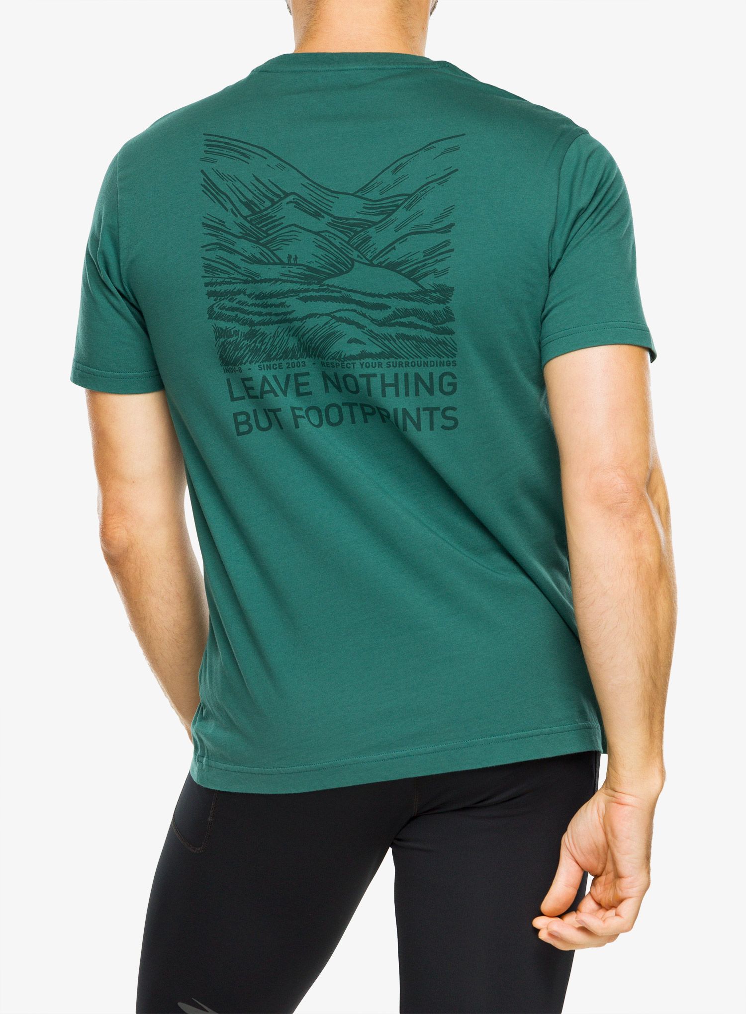 Футболка з принтом Inov-8 Graphic Tee SS Footprints - pine