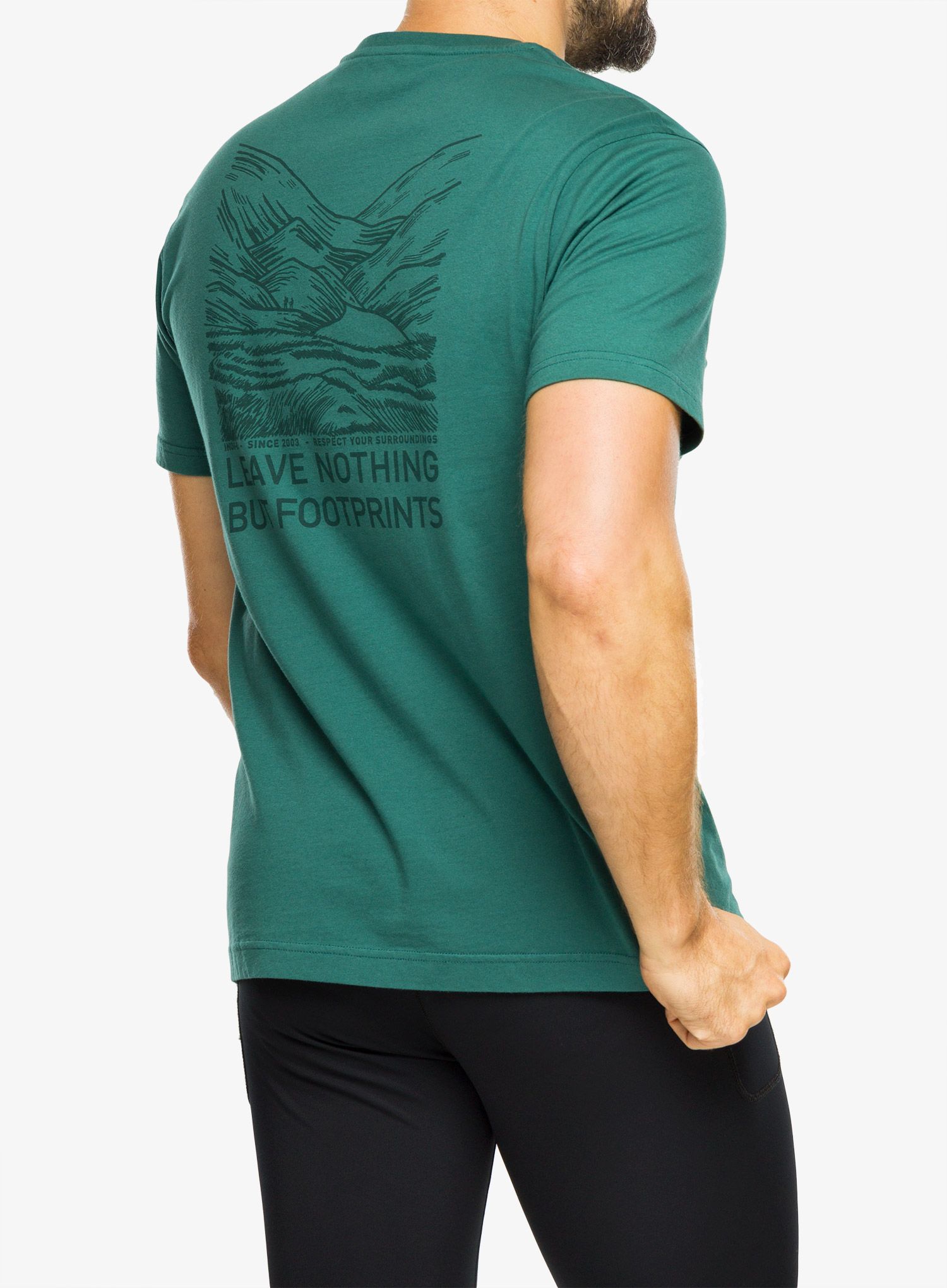 Футболка з принтом Inov-8 Graphic Tee SS Footprints - pine