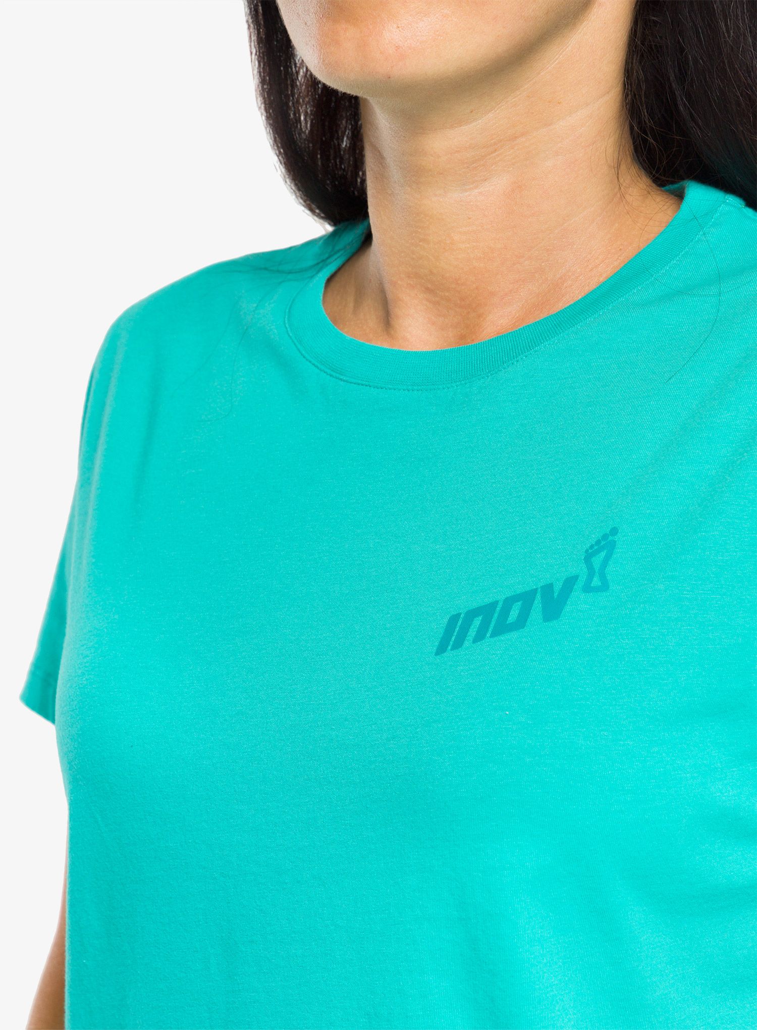 Футболка з принтом жіноча Inov-8 Graphic Tee SS Footprints - teal