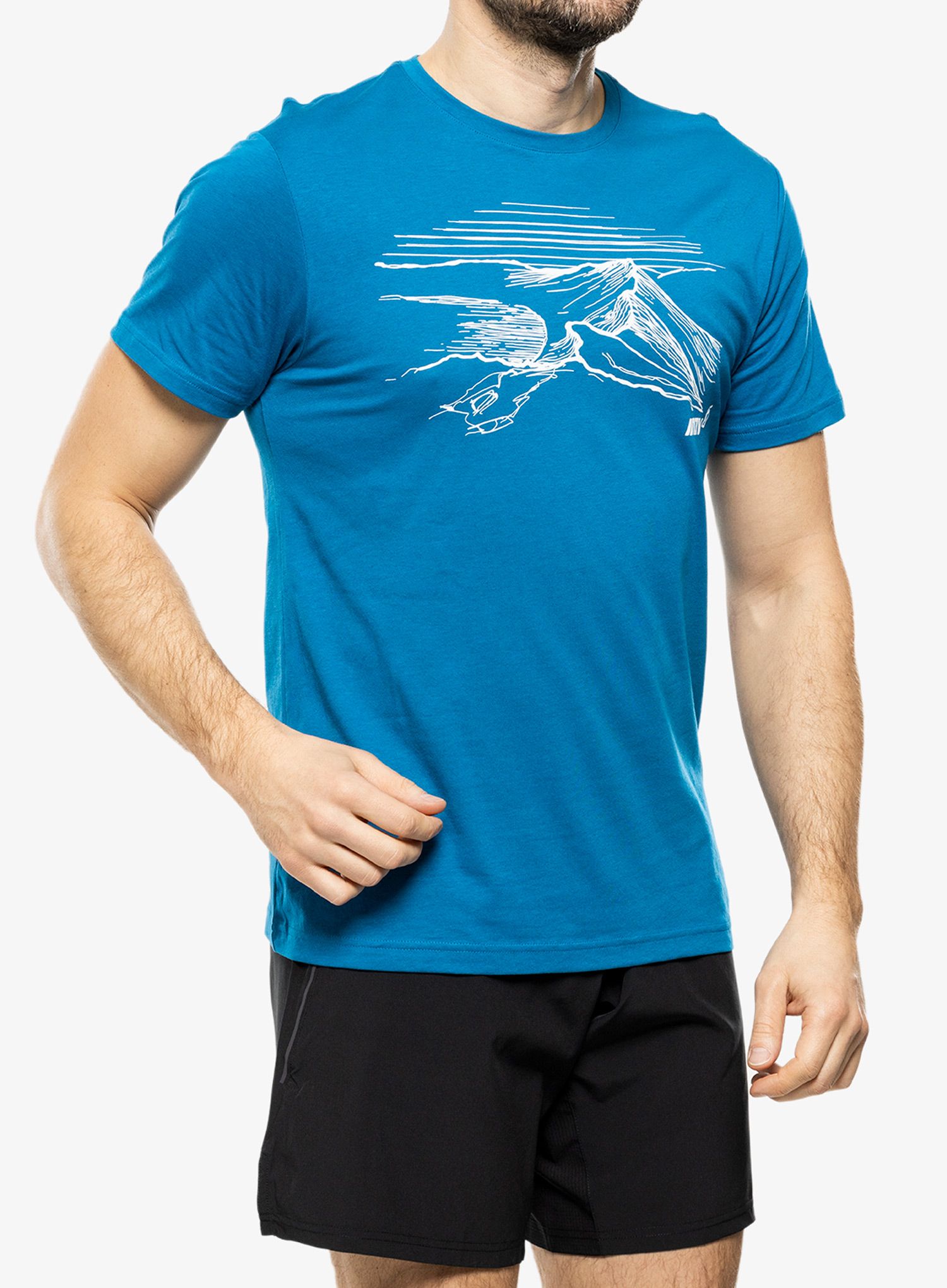 Футболка бавовняна Inov-8 Graphic Tee SS Helvellyn - blue