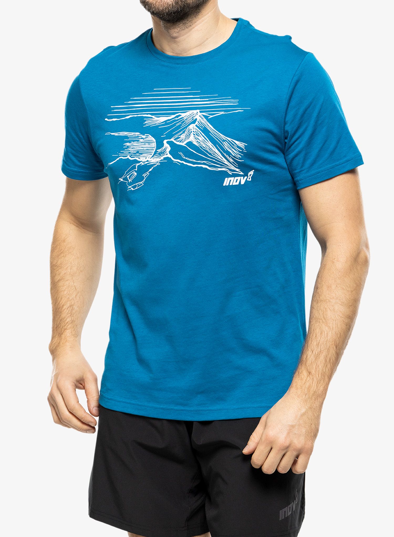 Футболка бавовняна Inov-8 Graphic Tee SS Helvellyn - blue