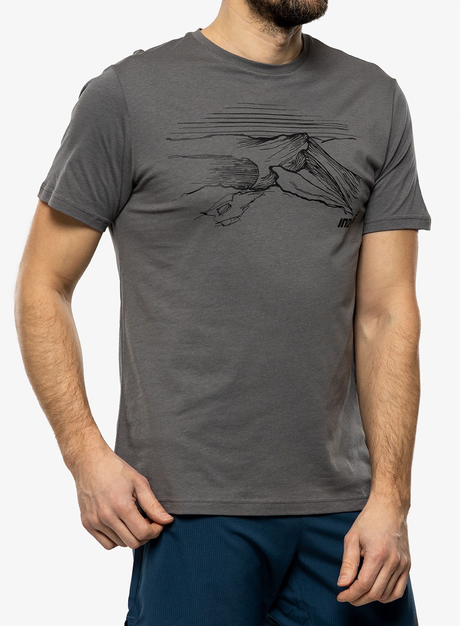 Футболка бавовняна Inov-8 Graphic Tee SS Helvellyn - grey