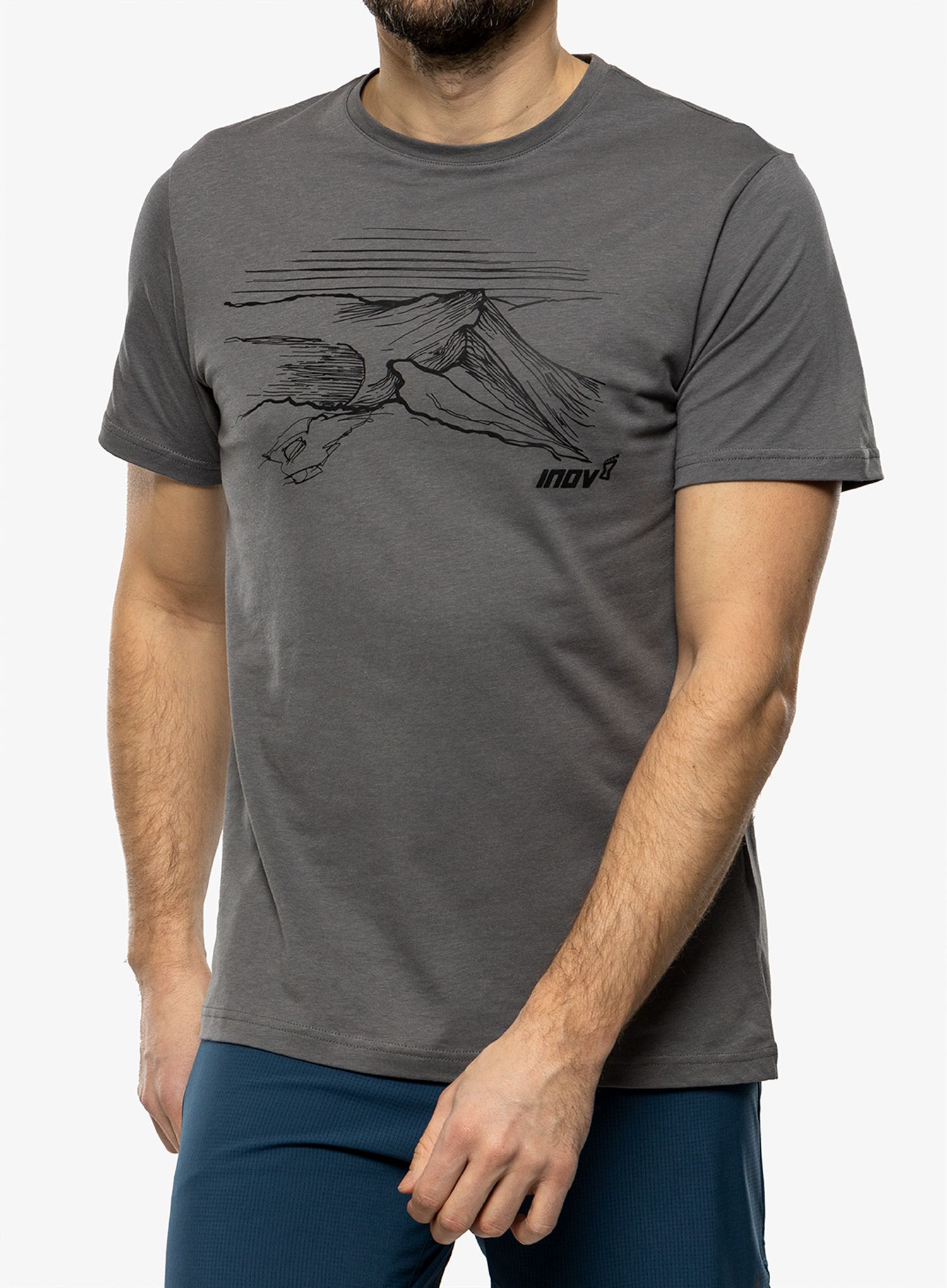 Футболка бавовняна Inov-8 Graphic Tee SS Helvellyn - grey