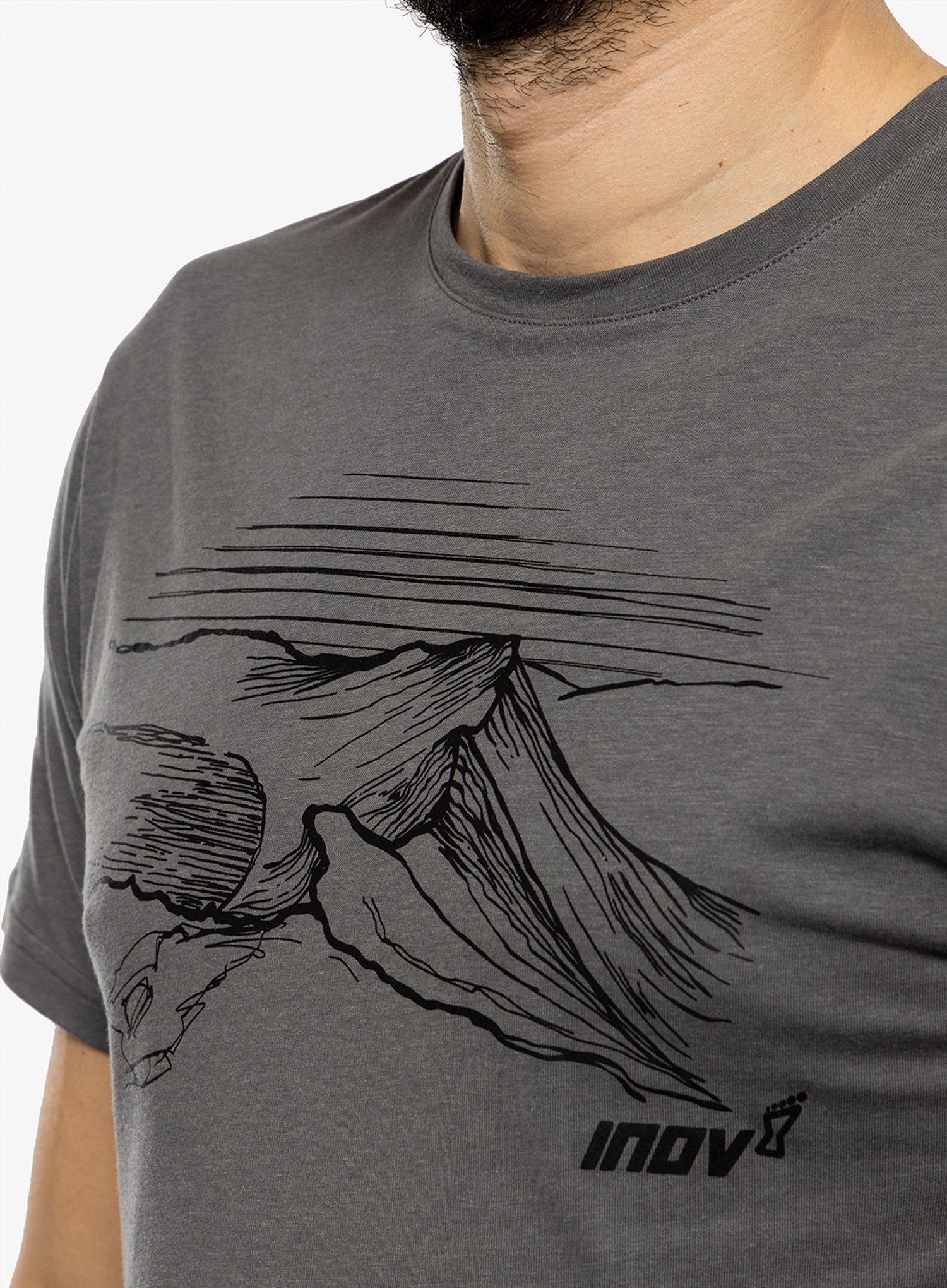 Футболка бавовняна Inov-8 Graphic Tee SS Helvellyn - grey