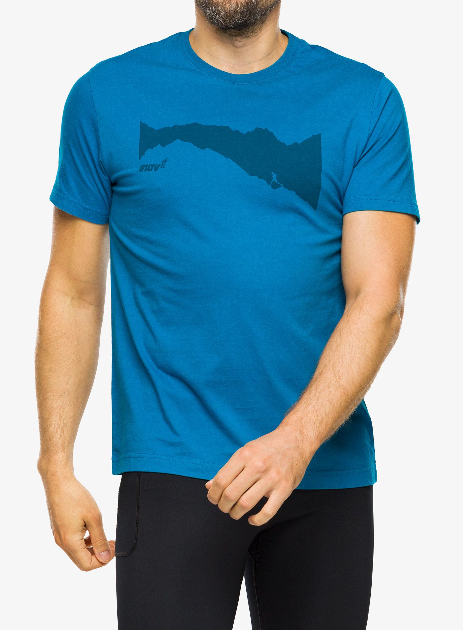 Футболка бавовняна Inov-8 Graphic Tee SS Ridge - blue