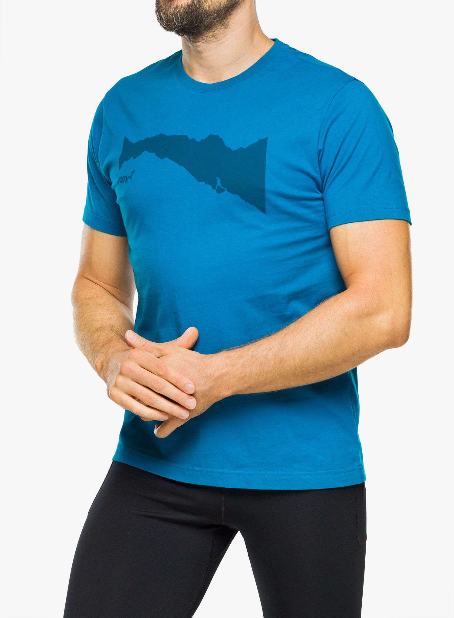 Футболка бавовняна Inov-8 Graphic Tee SS Ridge - blue
