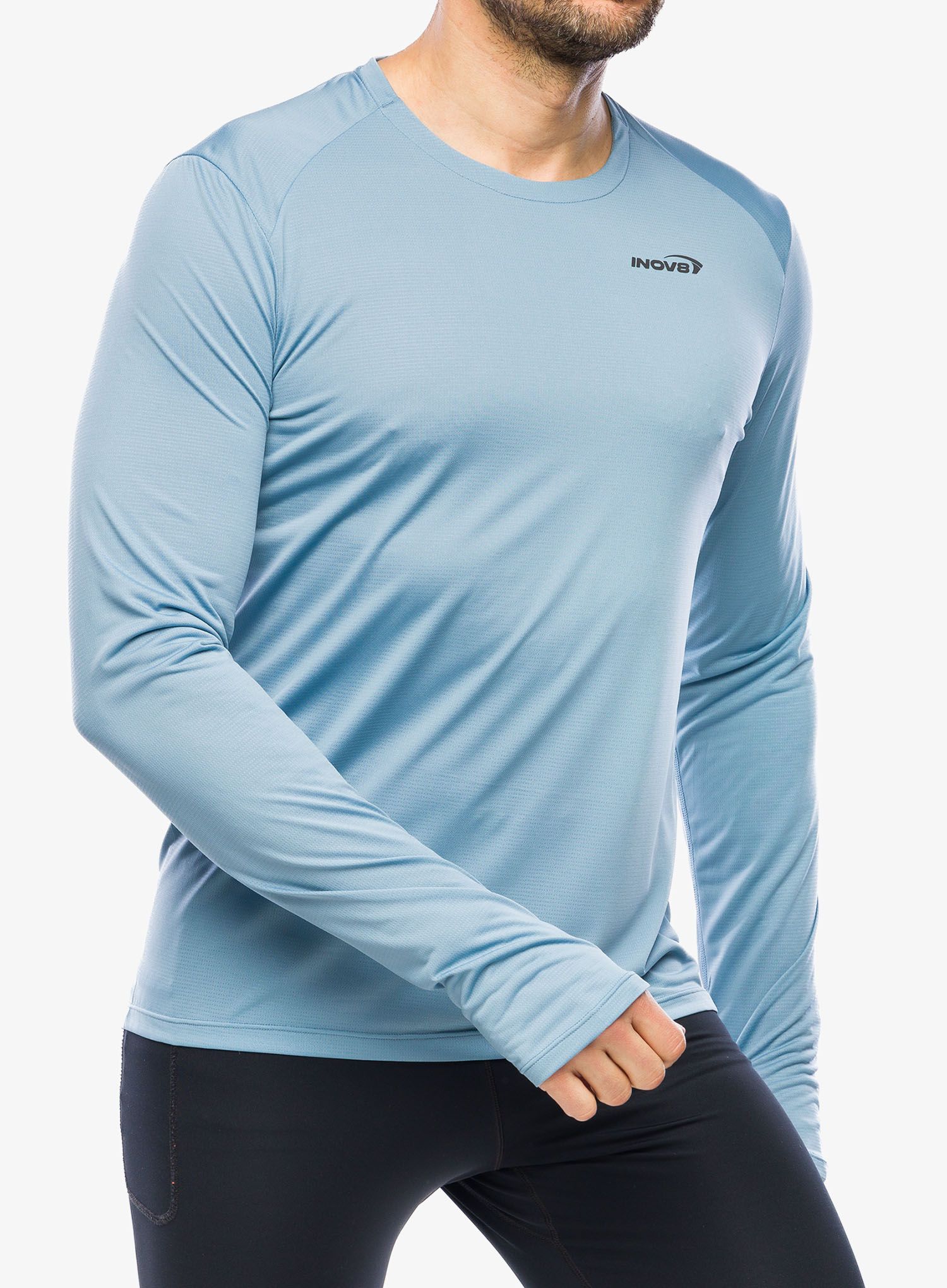 Кофта для бігу Inov-8 Performance Long Sleeve - blue grey/slate