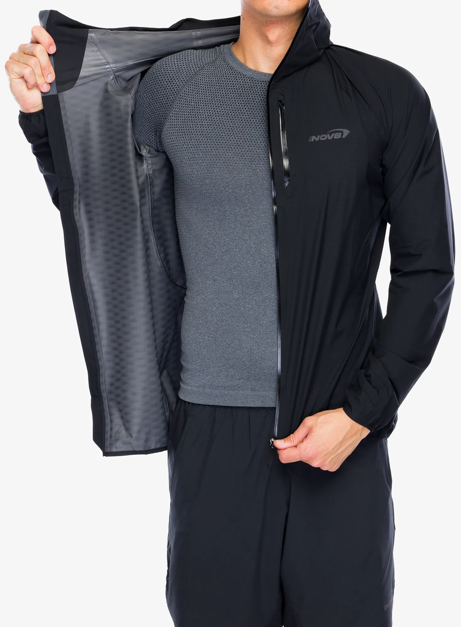 Куртка дощовик Inov-8 Stormshell FZ V2 - black