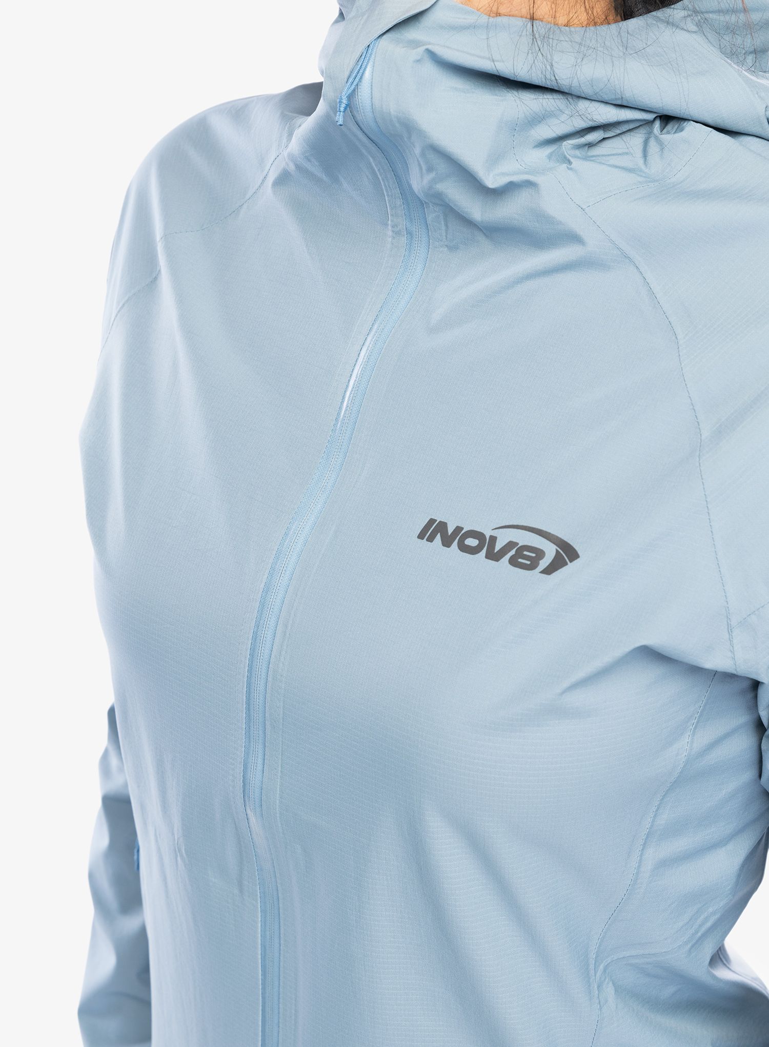 Куртка для бігу жіноча Inov-8 Stormshell FZ V2 - blue grey