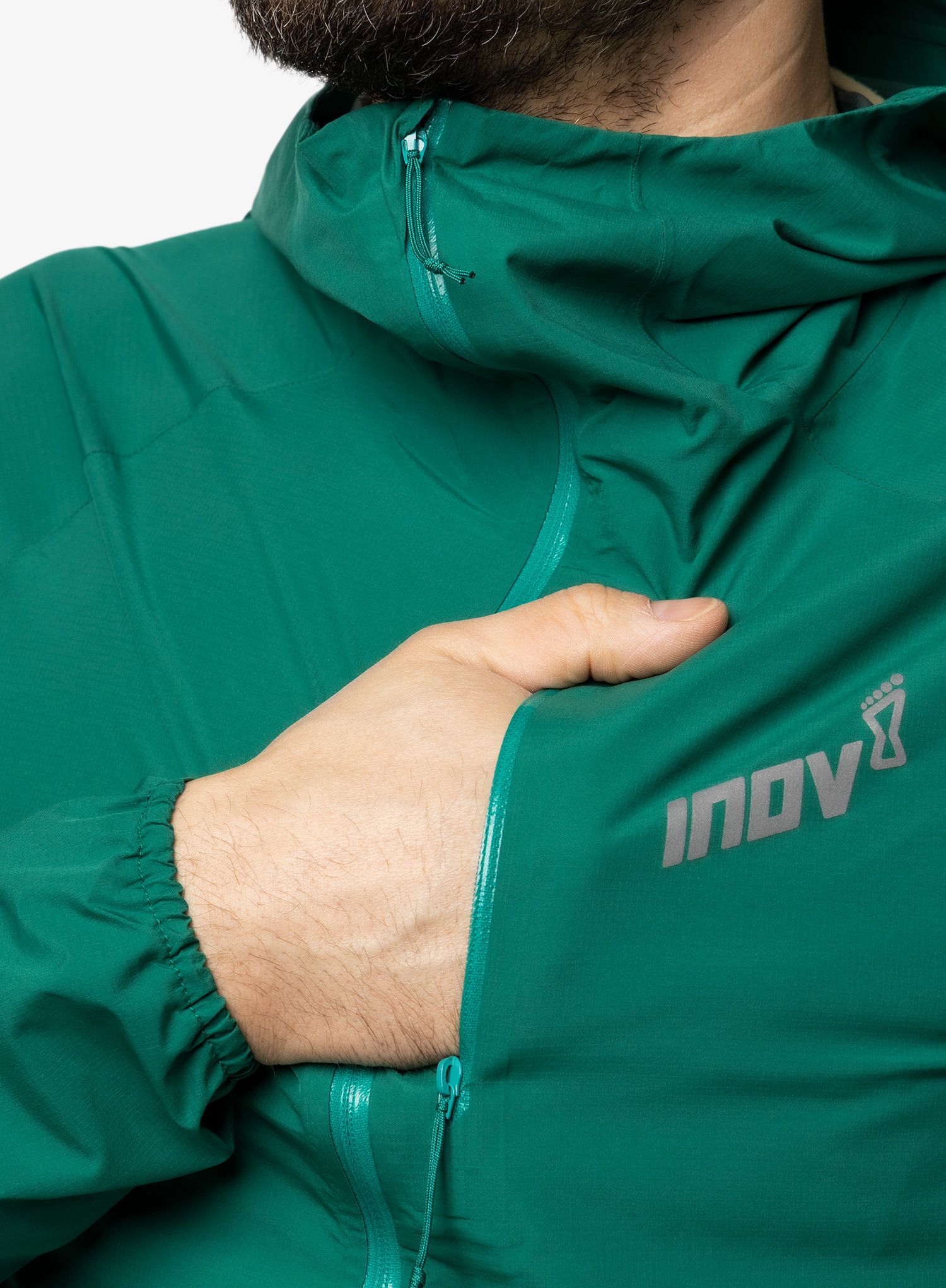 Куртка для бігу Inov-8 Stormshell FZ V2 - dark green