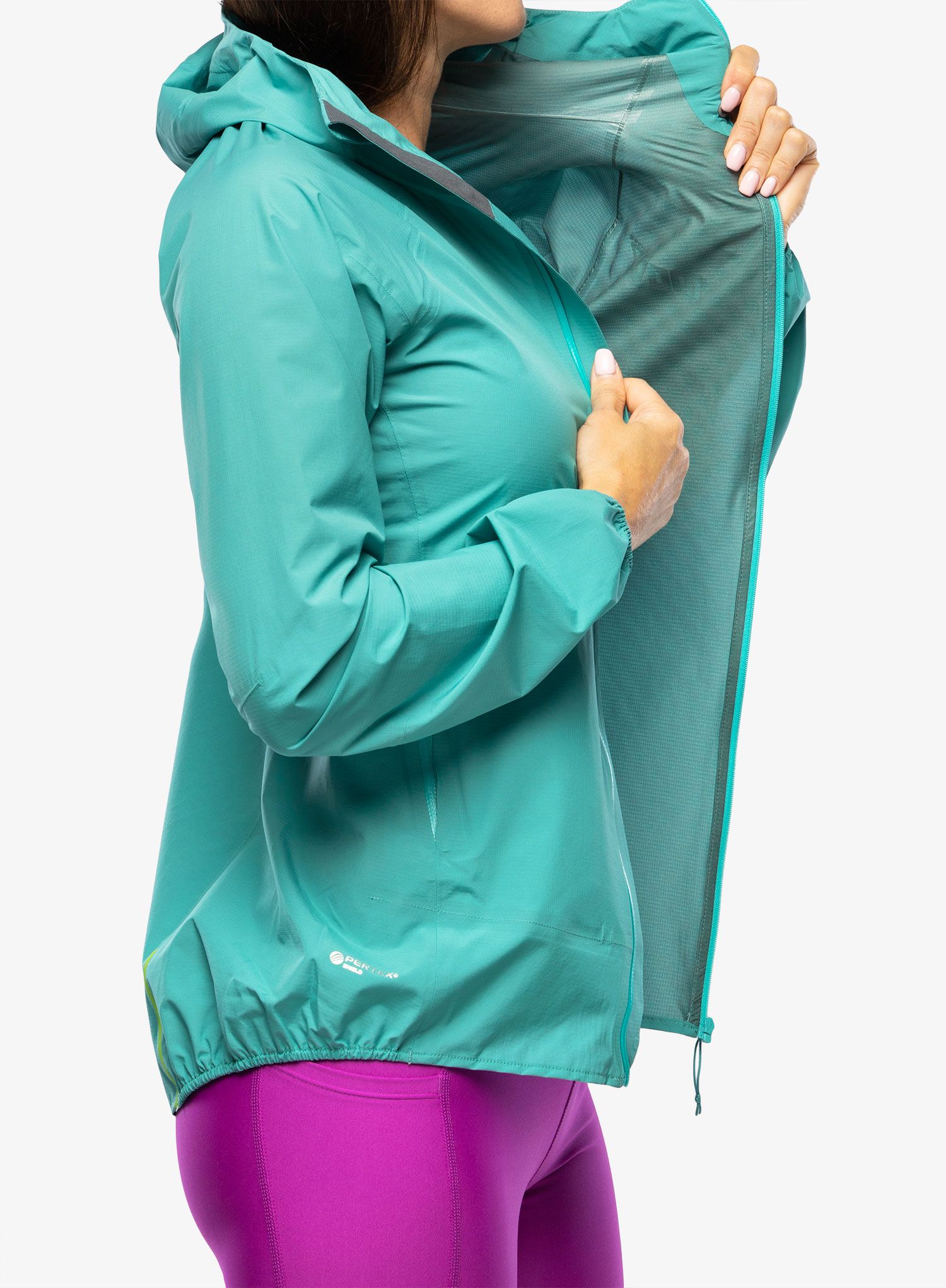 Куртка для бігу жіноча Inov-8 Stormshell FZ V2 - teal