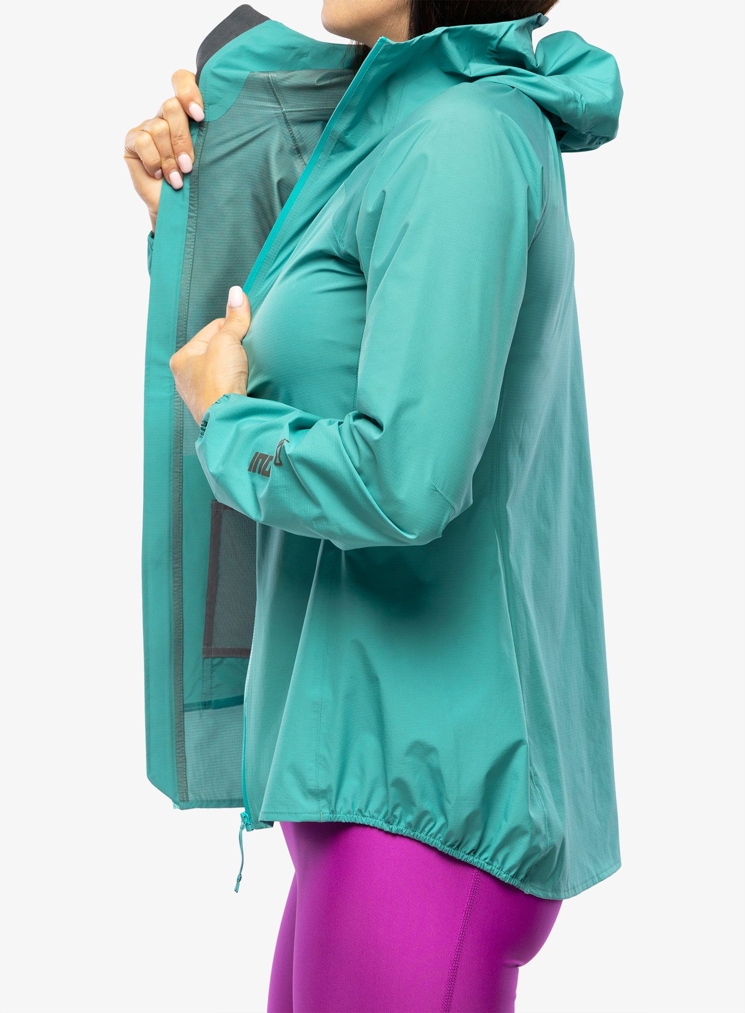 Куртка для бігу жіноча Inov-8 Stormshell FZ V2 - teal