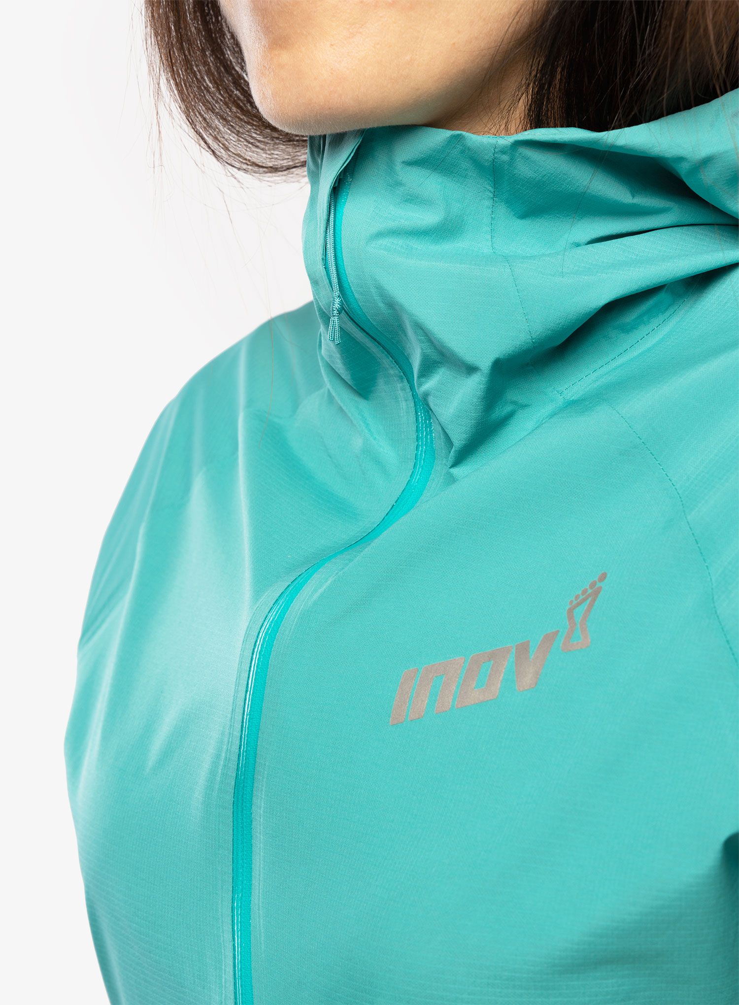Куртка для бігу жіноча Inov-8 Stormshell FZ V2 - teal