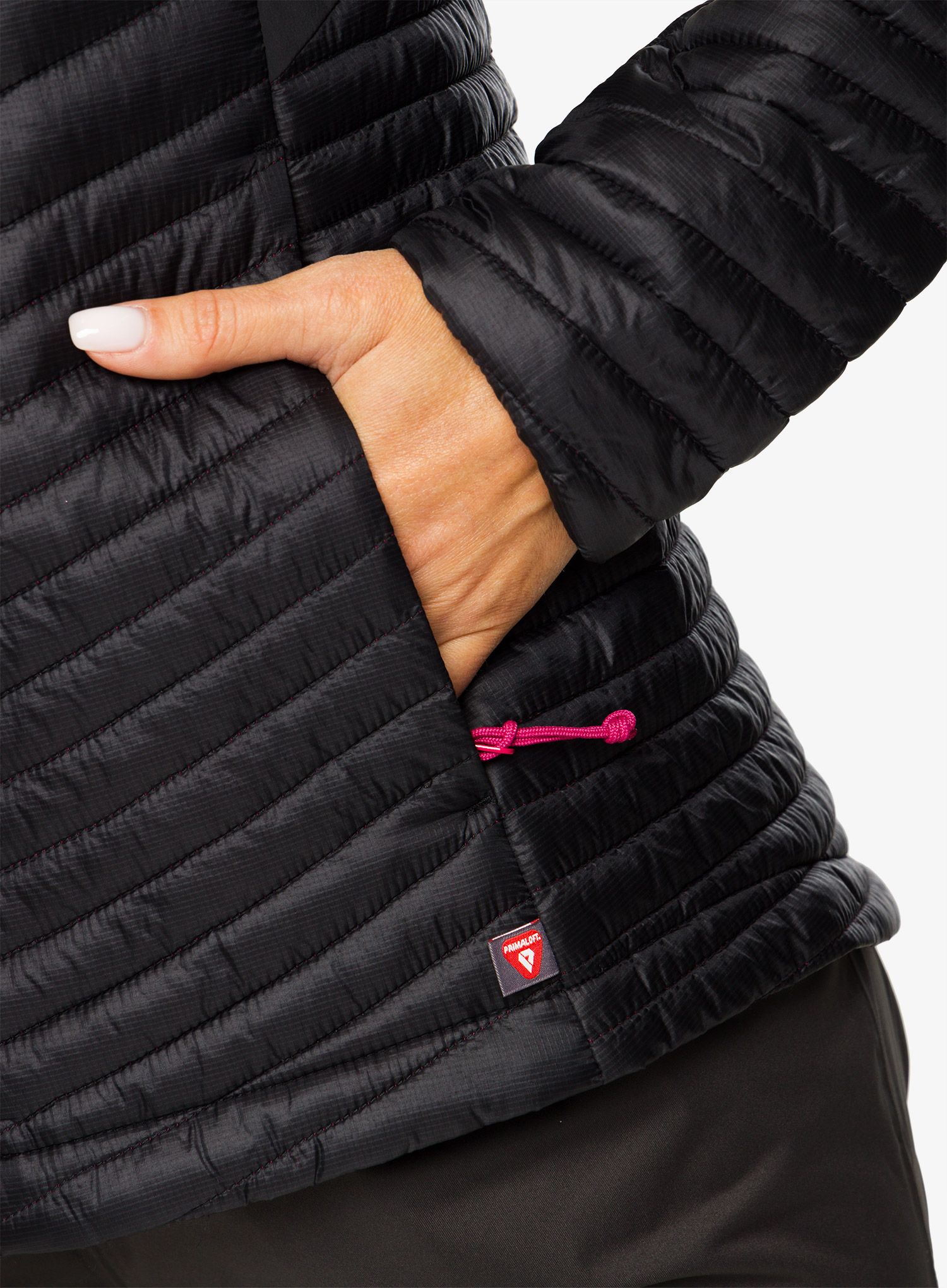 Куртка для бігу жіноча Inov-8 Thermoshell Pro FZ - black/pink