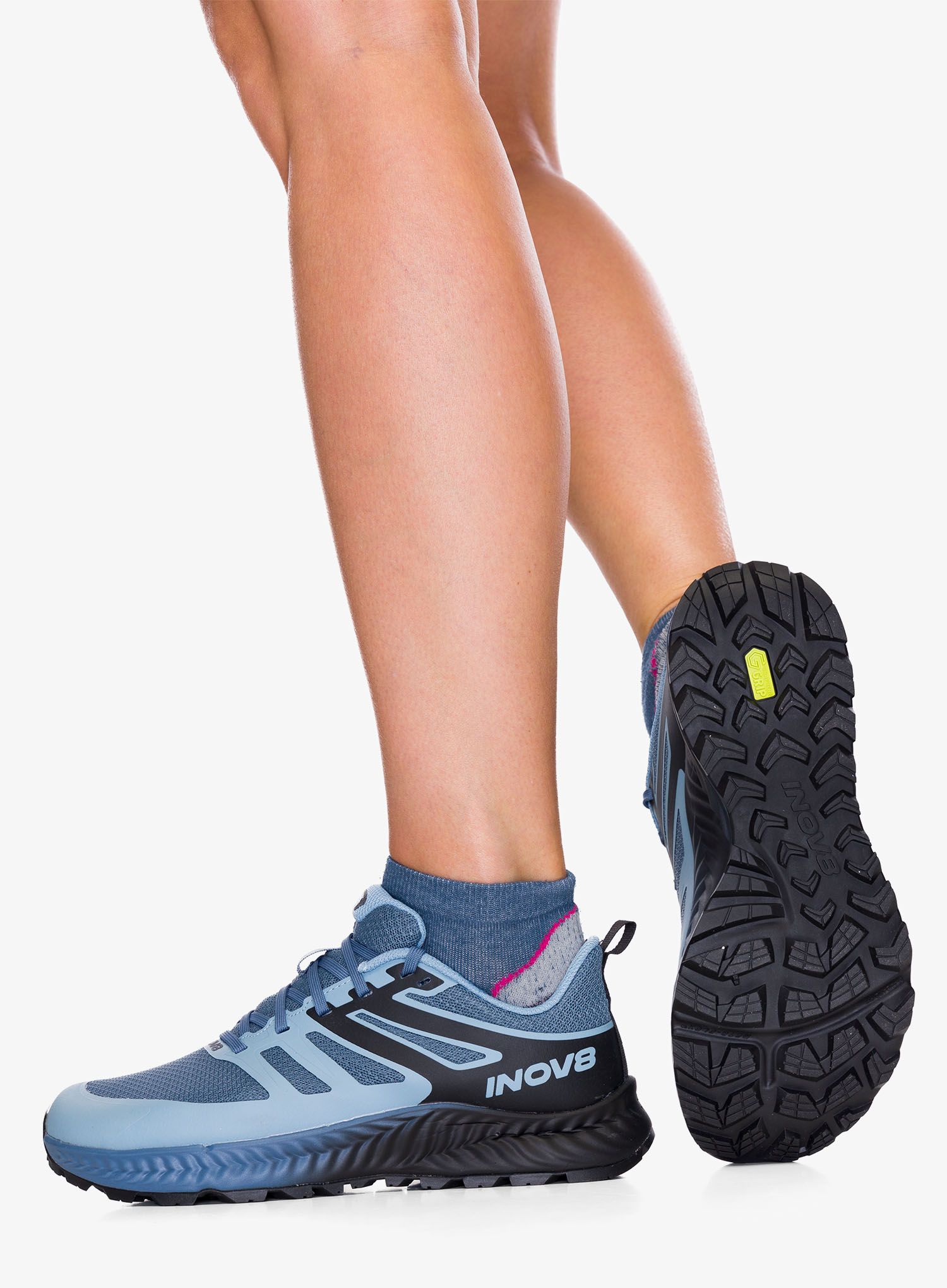 Черевики для трейлу жіночі Inov-8 TrailFly Standard - blue grey/black/slate