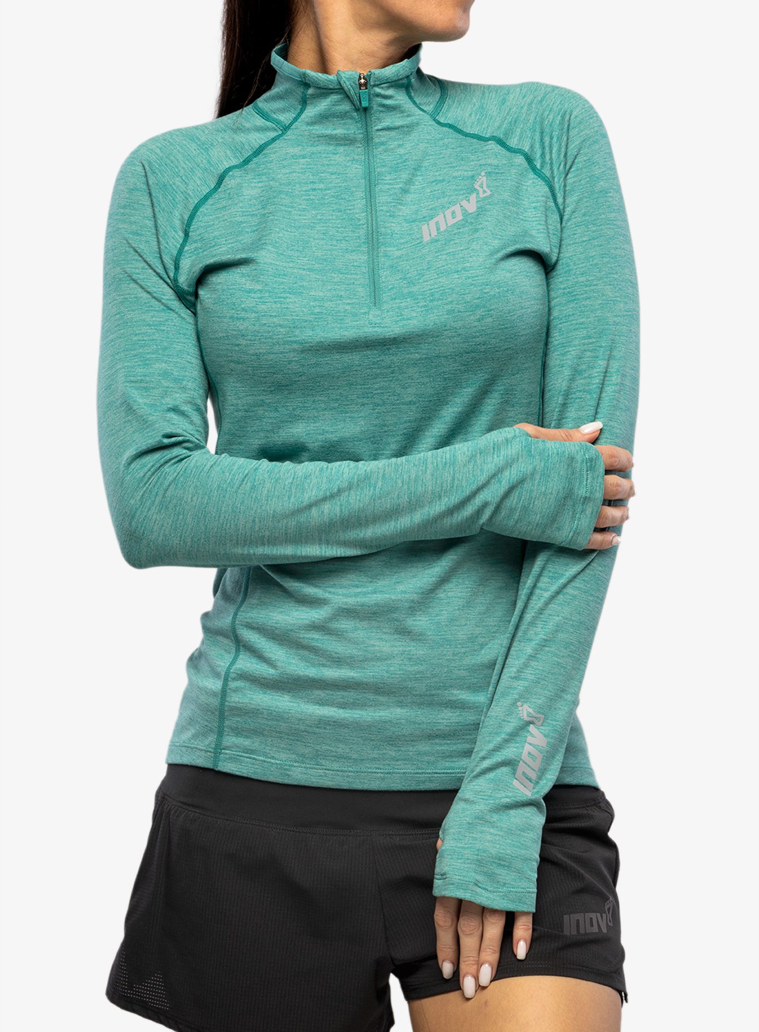 Кофта для бігу жіноча Inov-8 Train Elite Mid Half-Zip - dark teal
