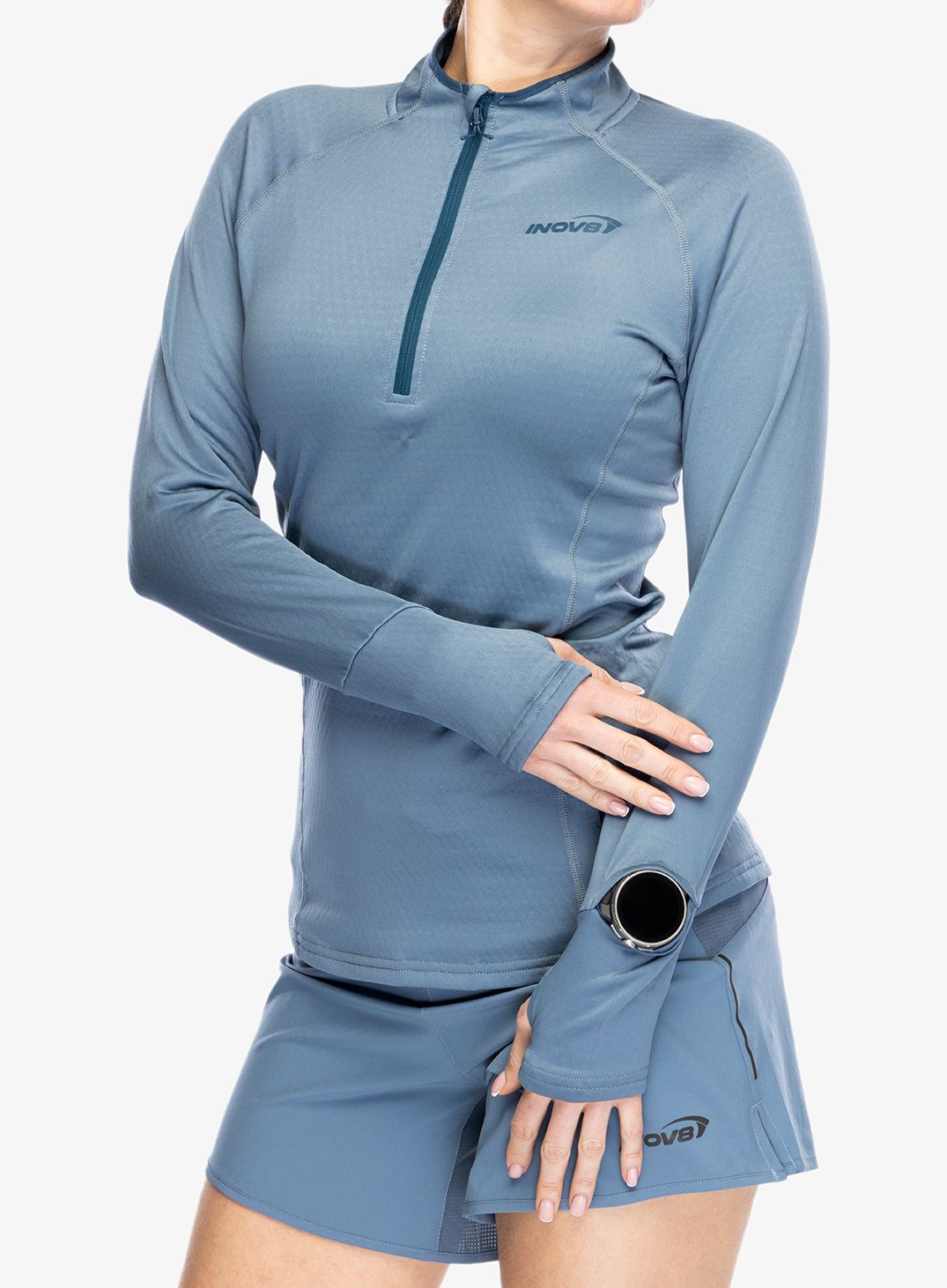 Кофта на блискавці жіноча Inov-8 Venturelite Mid HZ - slate