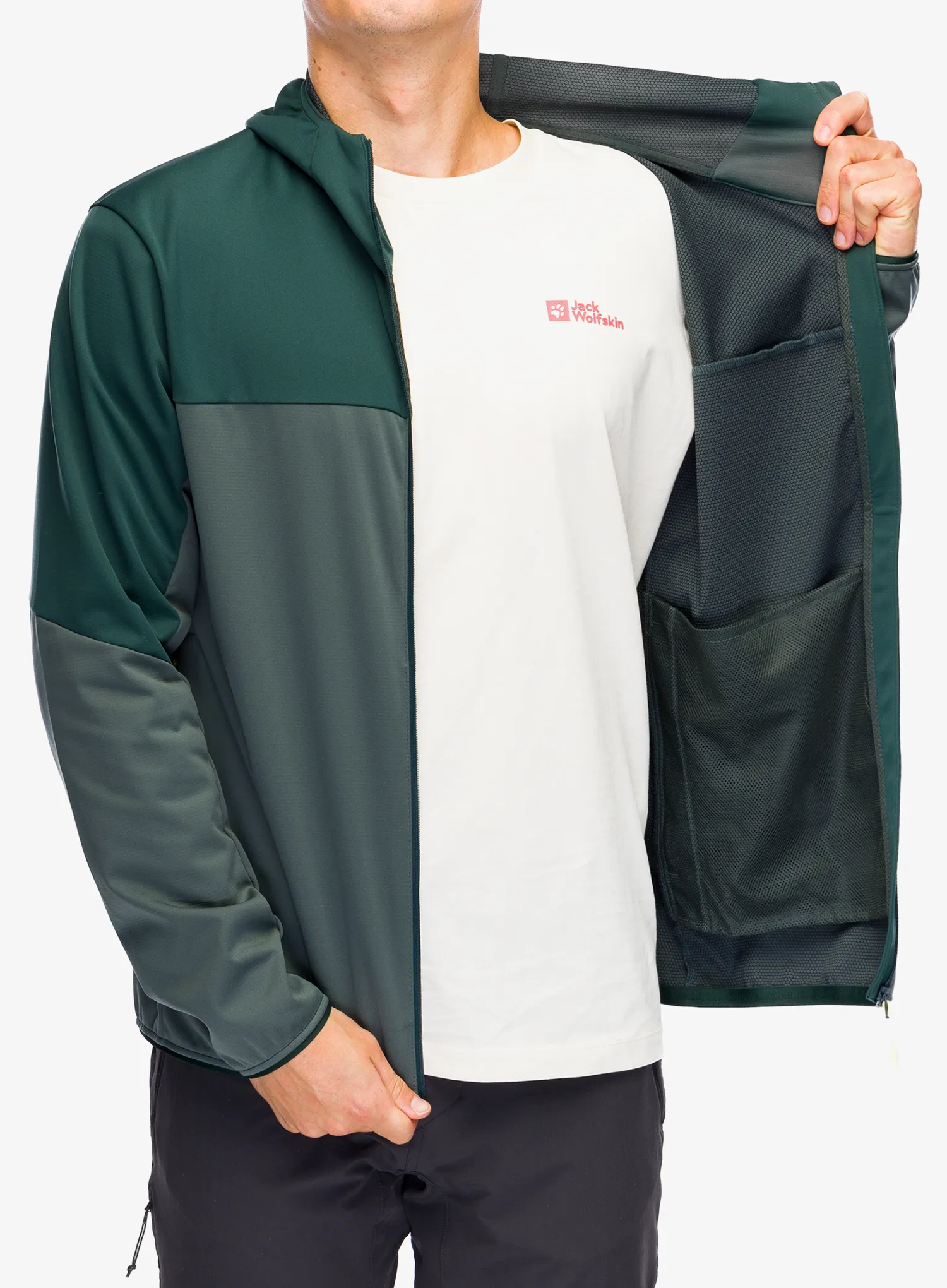 Куртка softshell Jack Wolfskin Feldberg Hoody - slate green